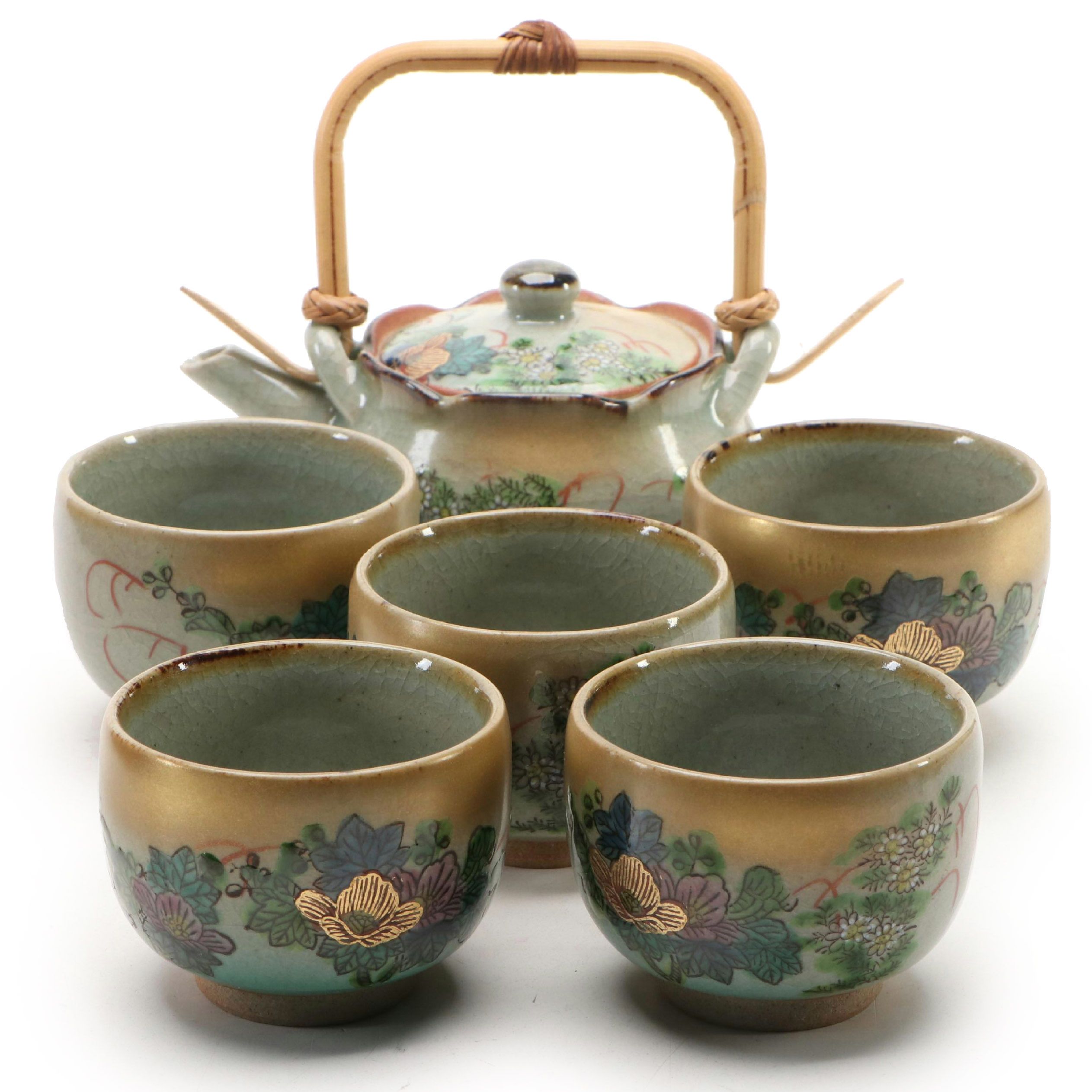 Japanese Kutani Porcelain Tea Set