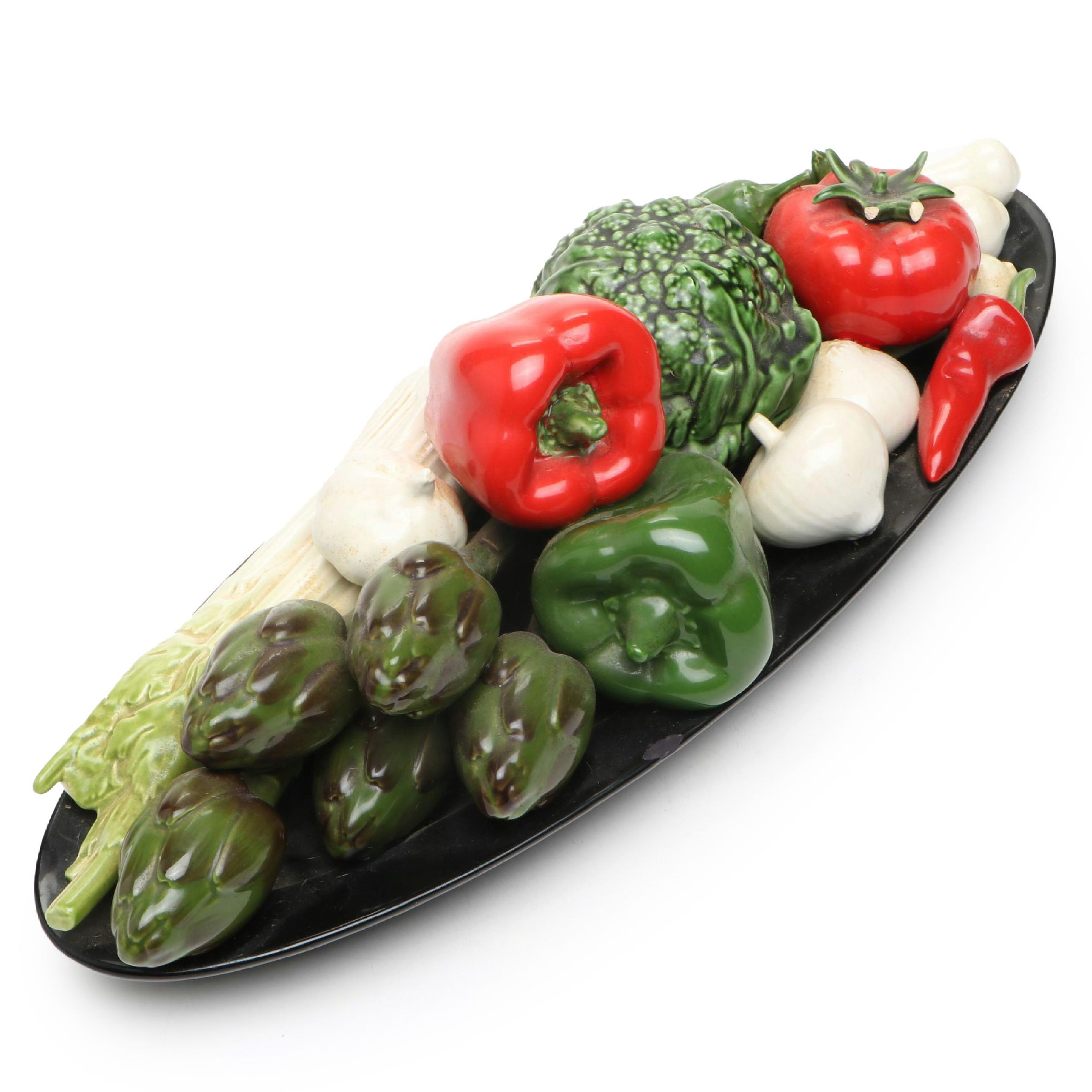 Ceramic Vegetables on Centerpiece Bowl