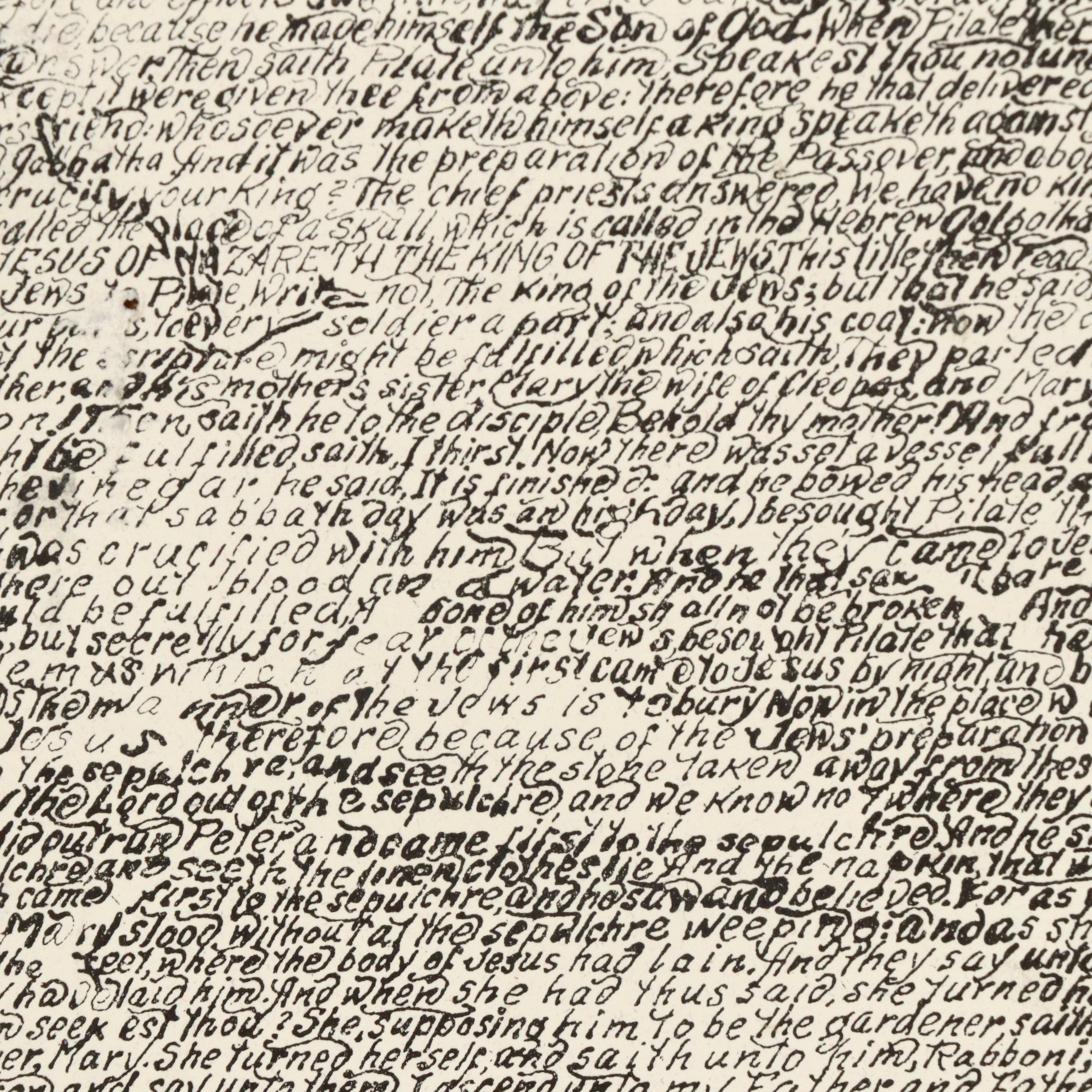 Lithograph Script Drawing by Anna Talbott, "Man of Sorrows," 1929