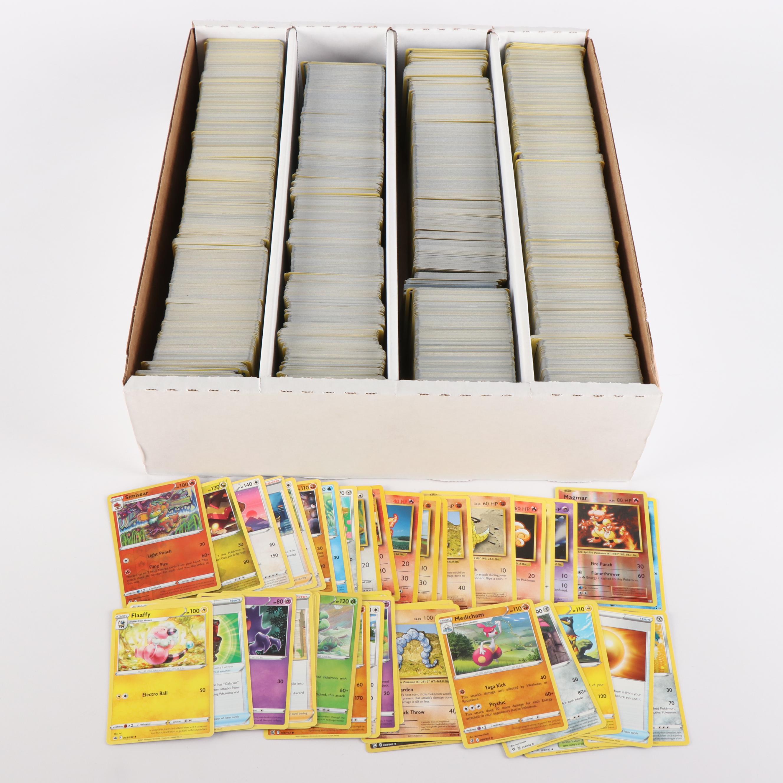Collection of Over 3,000 Pokemon Cards, 2016 to 2021