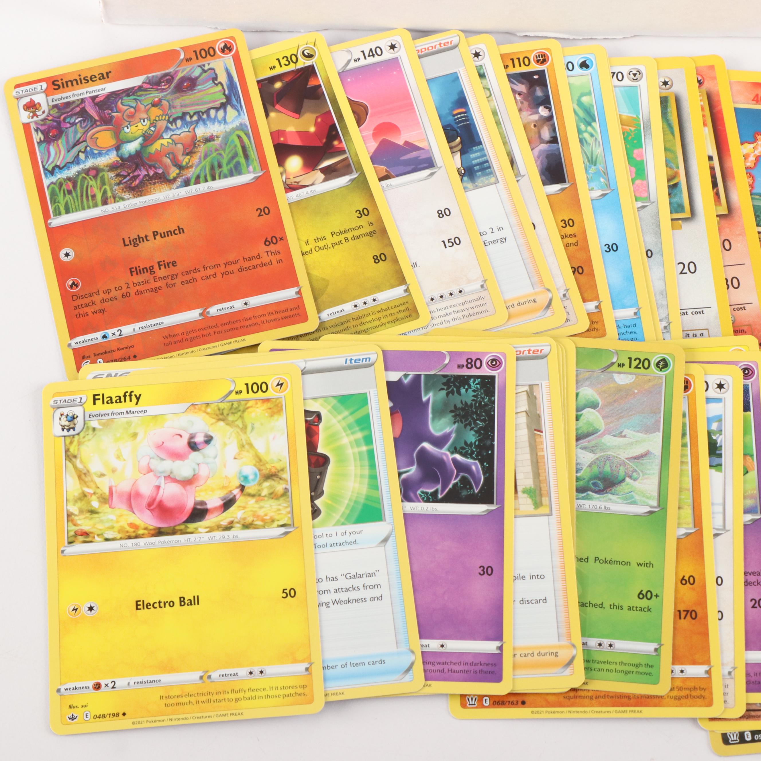Collection of Over 3,000 Pokemon Cards, 2016 to 2021
