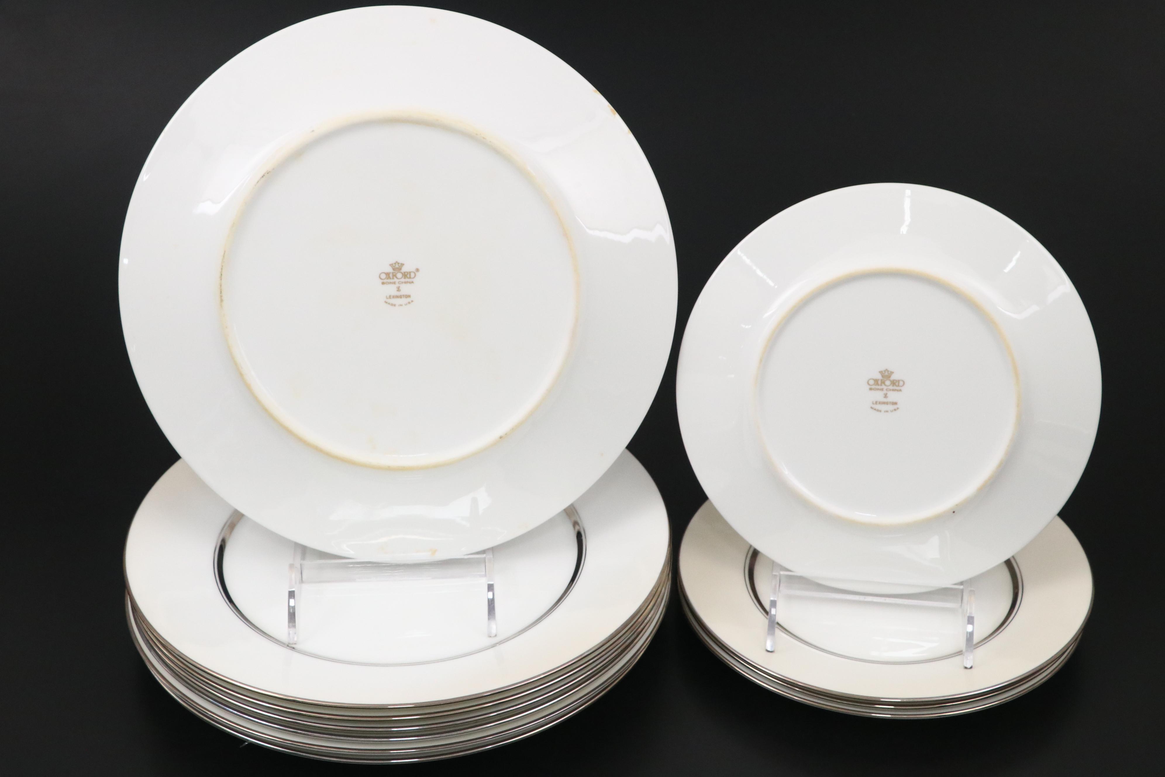 Oxford "Lexington" Bone China Dinnerware with Serena Bass Ceramic Stand