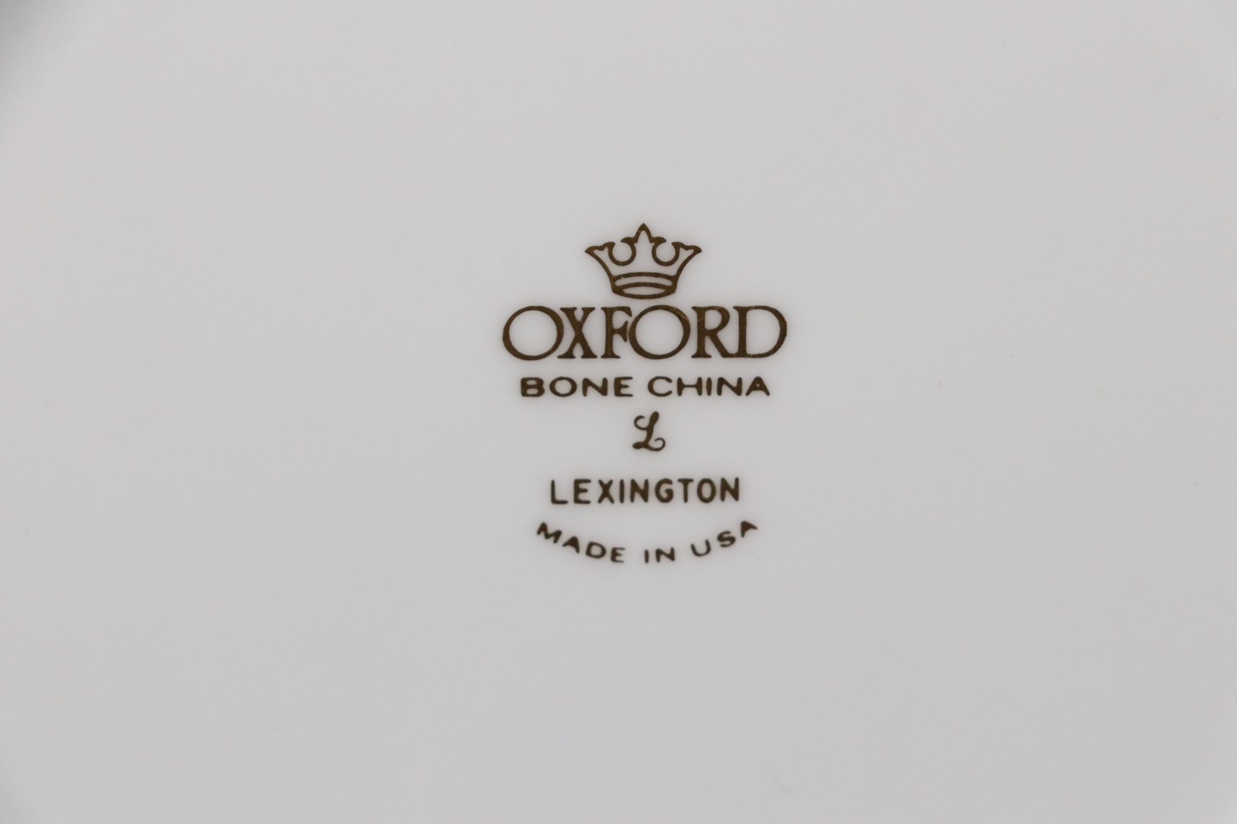 Oxford "Lexington" Bone China Dinnerware with Serena Bass Ceramic Stand