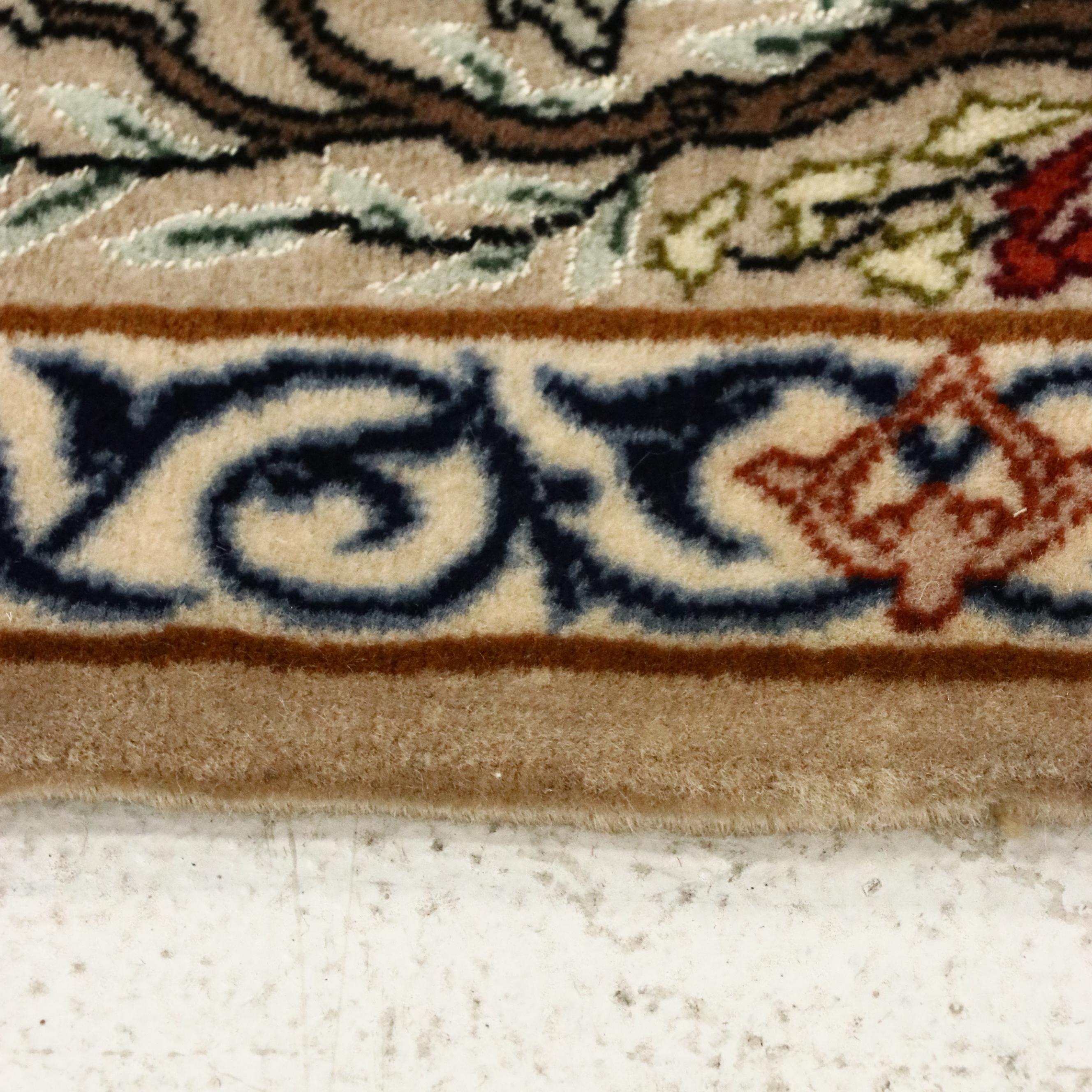 3'9 x 6' Hand-Knotted Persian Isfahan Silk Area Rug