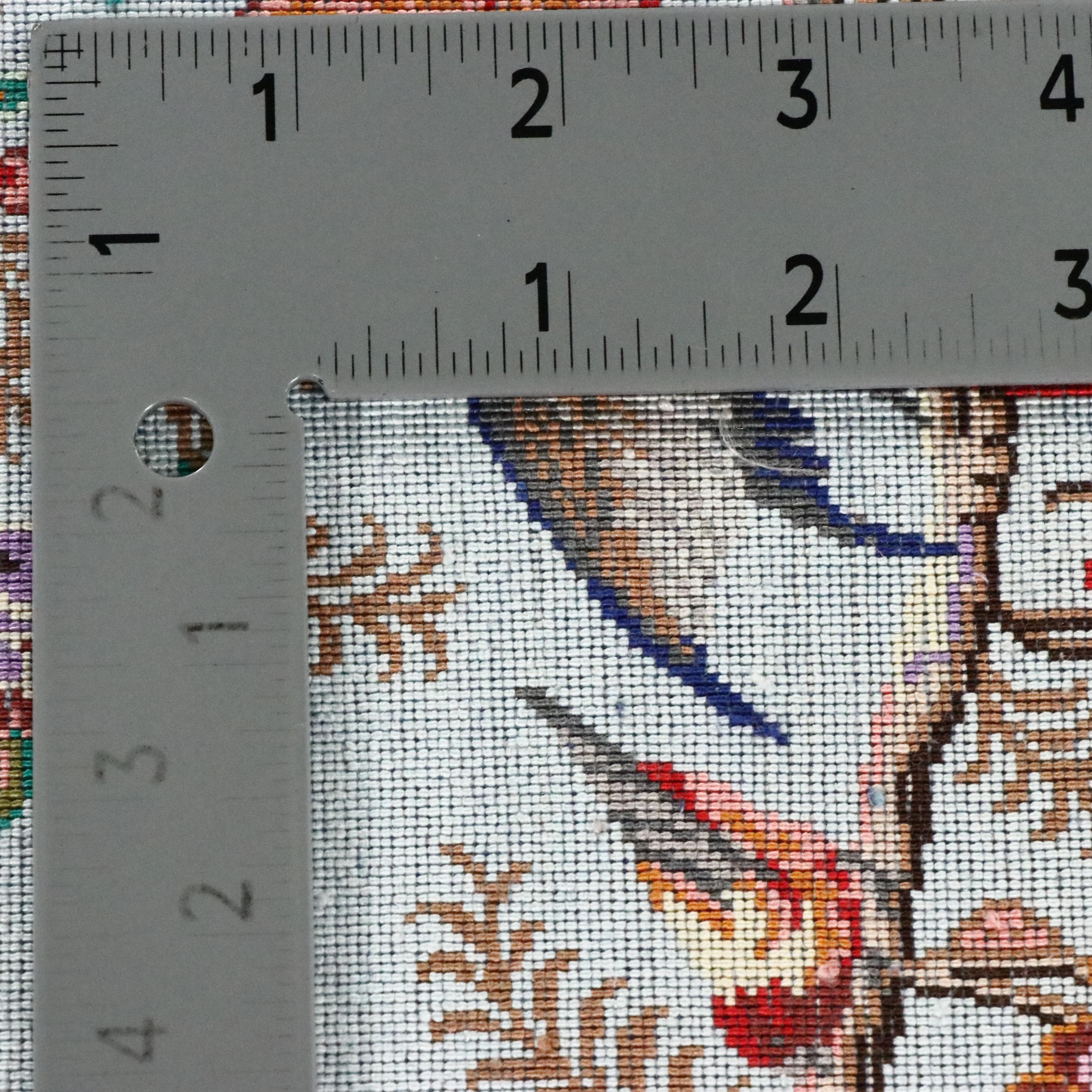 1'4 x 2'8 Hand-Knotted Persian Qom Silk Pictorial Accent Rug