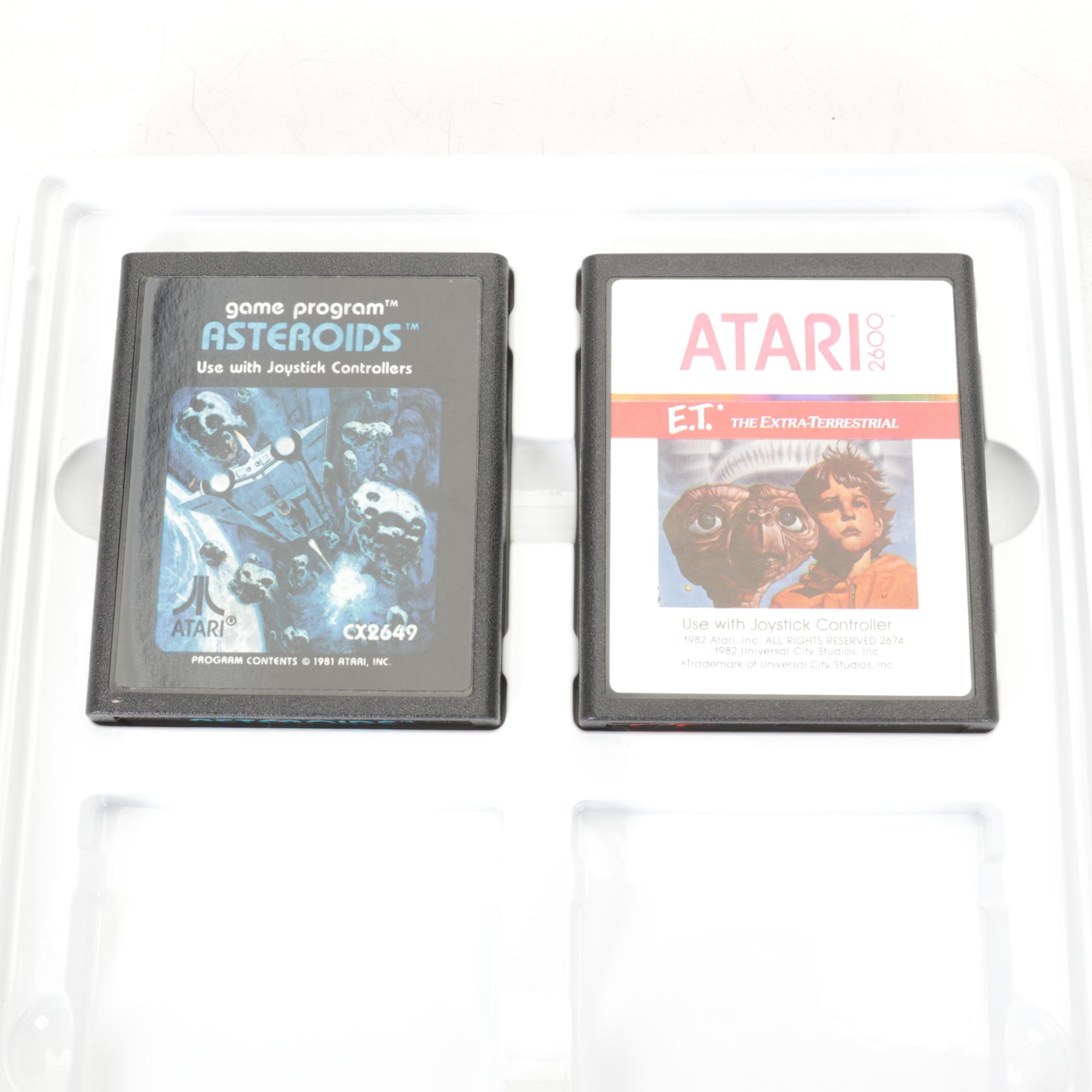 Atari 2600 Game Cartridges Featuring E.T., Asteroids & More