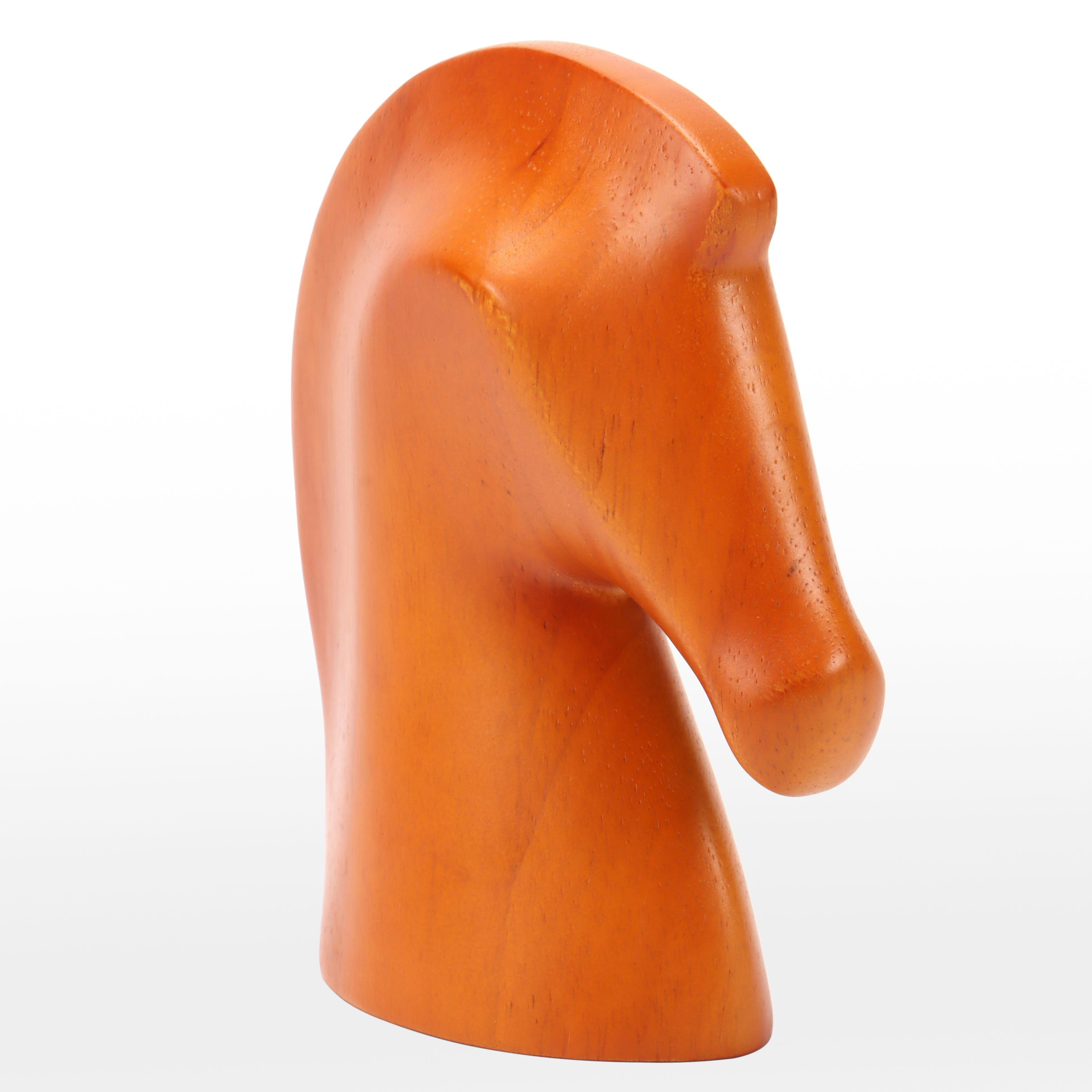 Hermès "Samarcande" Mahogany Horse Head Sculptural Paperweight