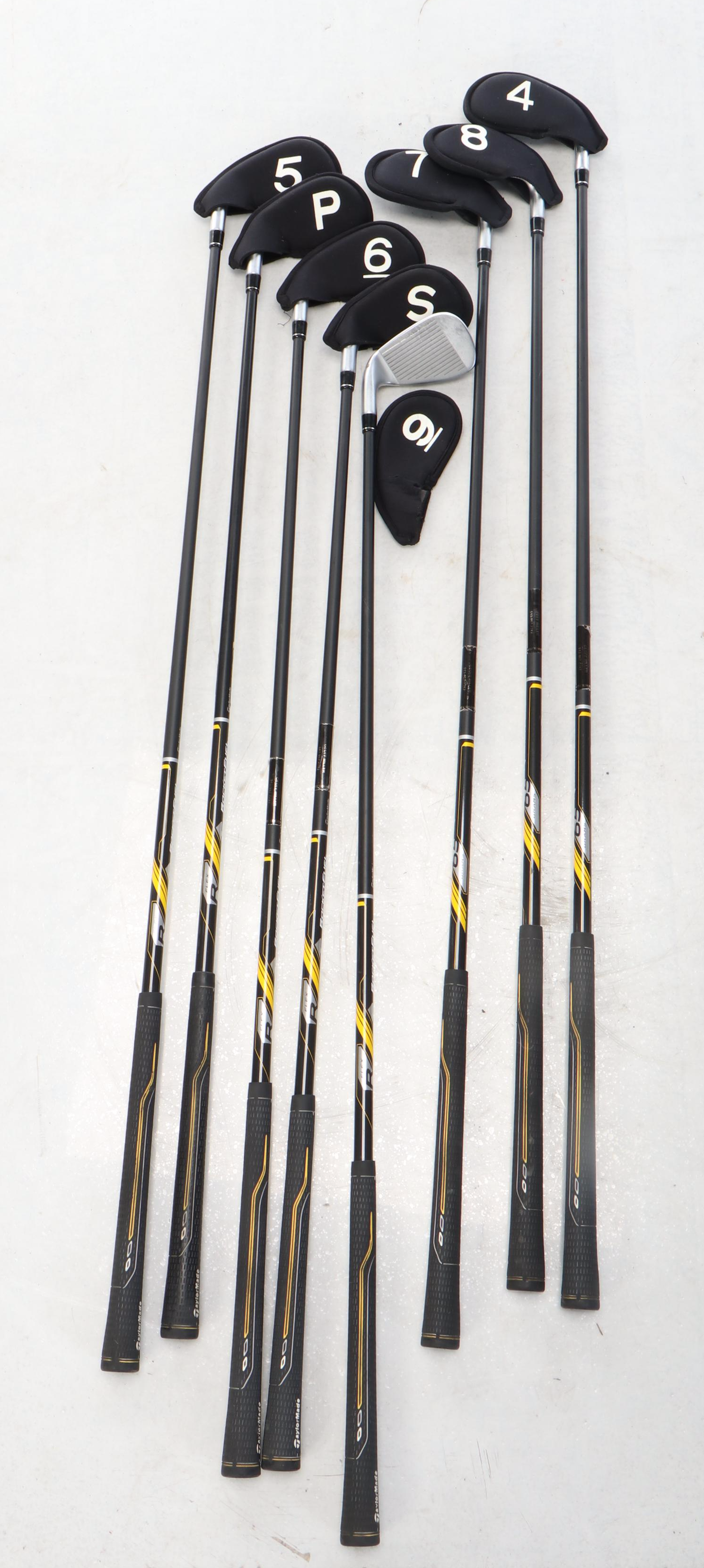 TaylorMade Golf Bag with Clubs, Callaway & Odyssey Head Covers and More