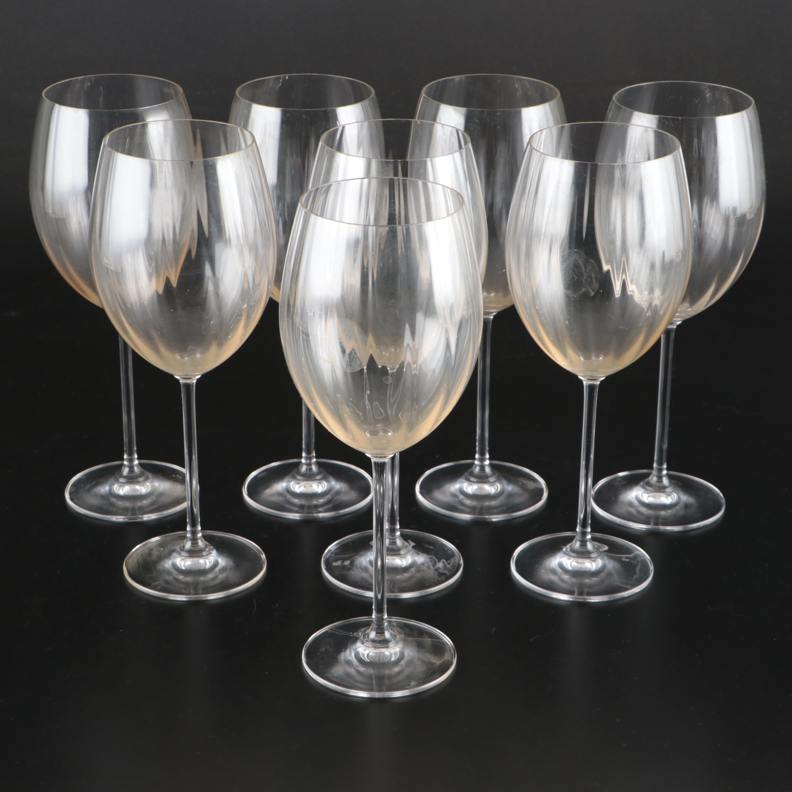 Clear Glass Stemmed Wine Glasses
