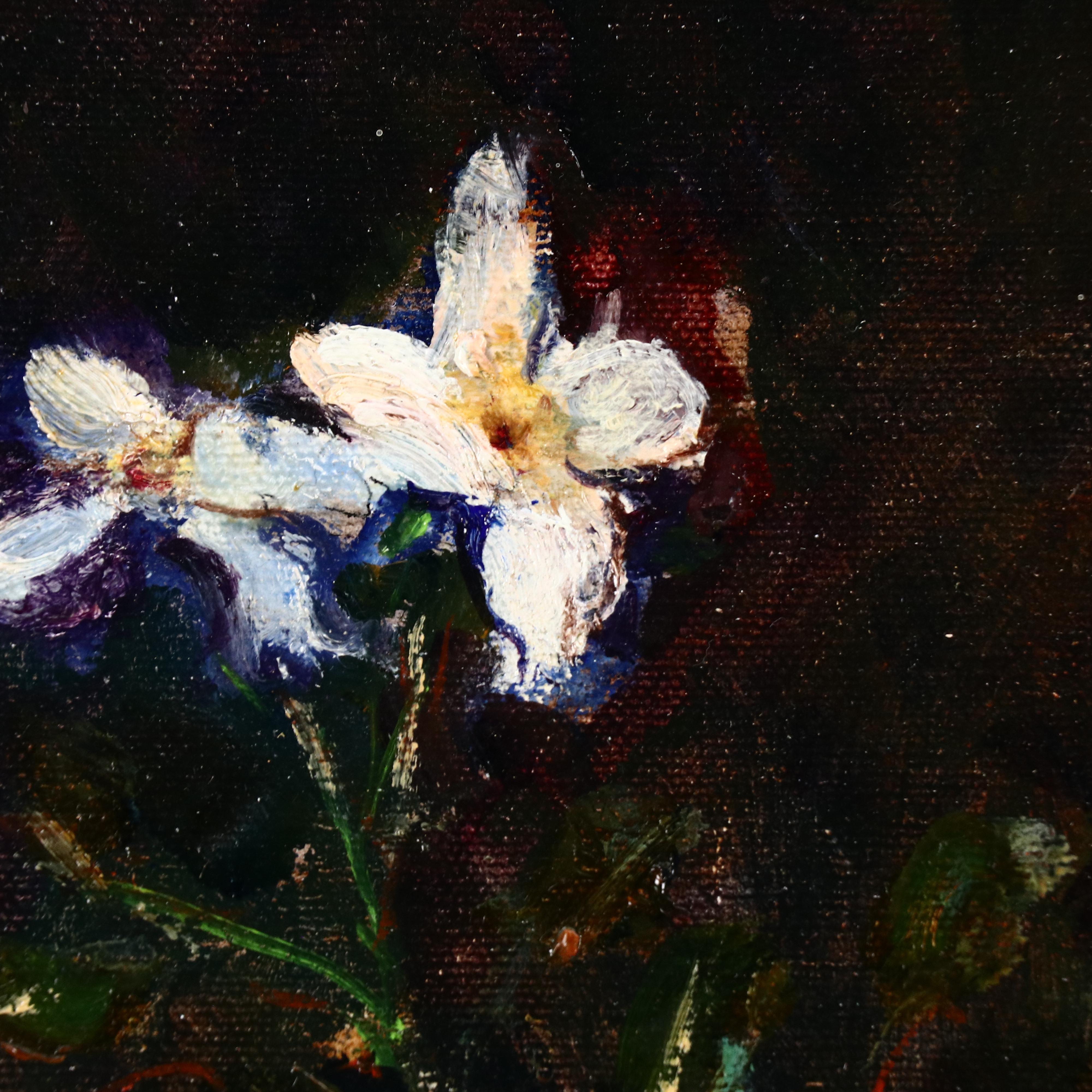 Elsa Richter Floral Still Life Oil Painting With Roses and Nasturtium