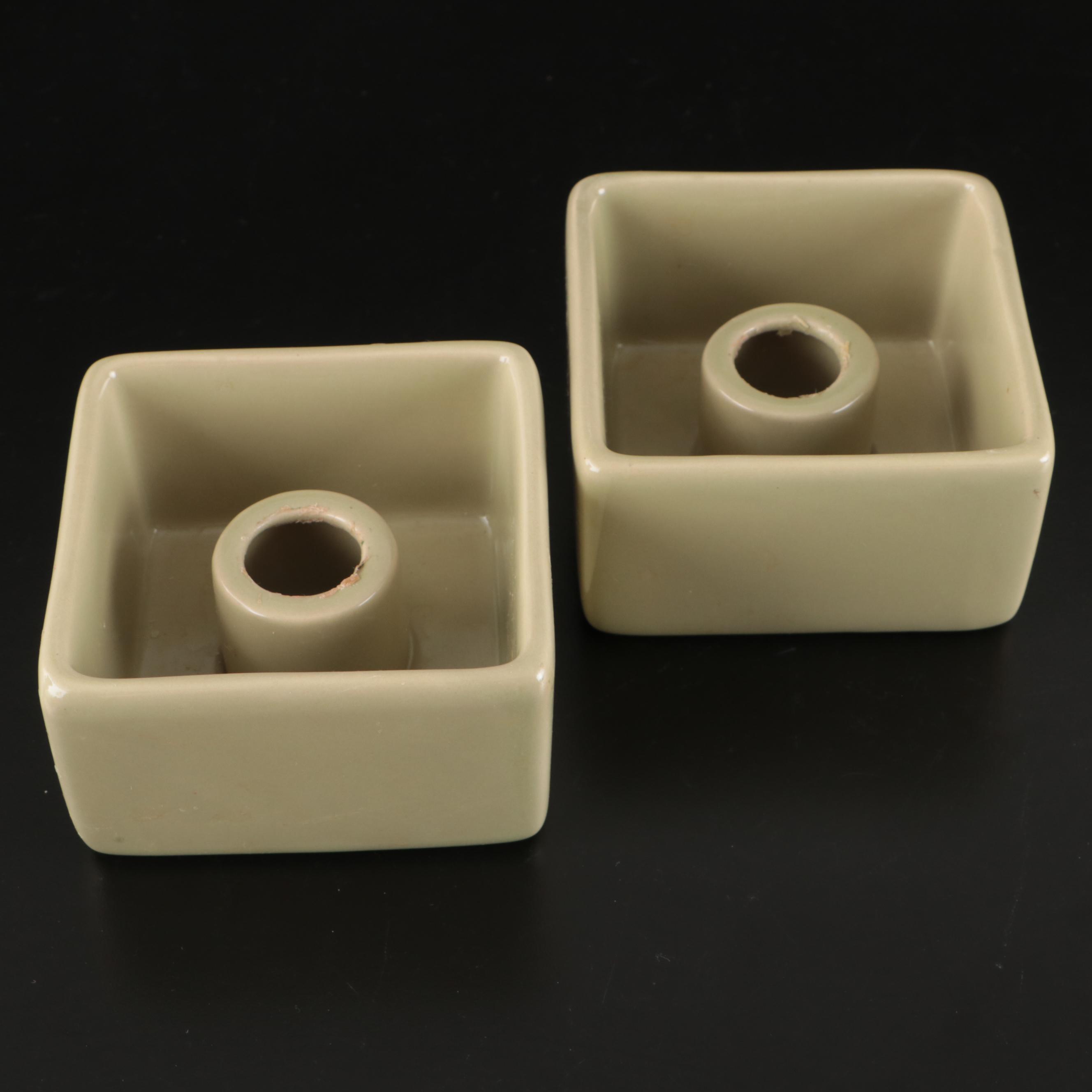 Haeger Pottery Vase & Other Art Deco Vases, Candlesticks and Dish