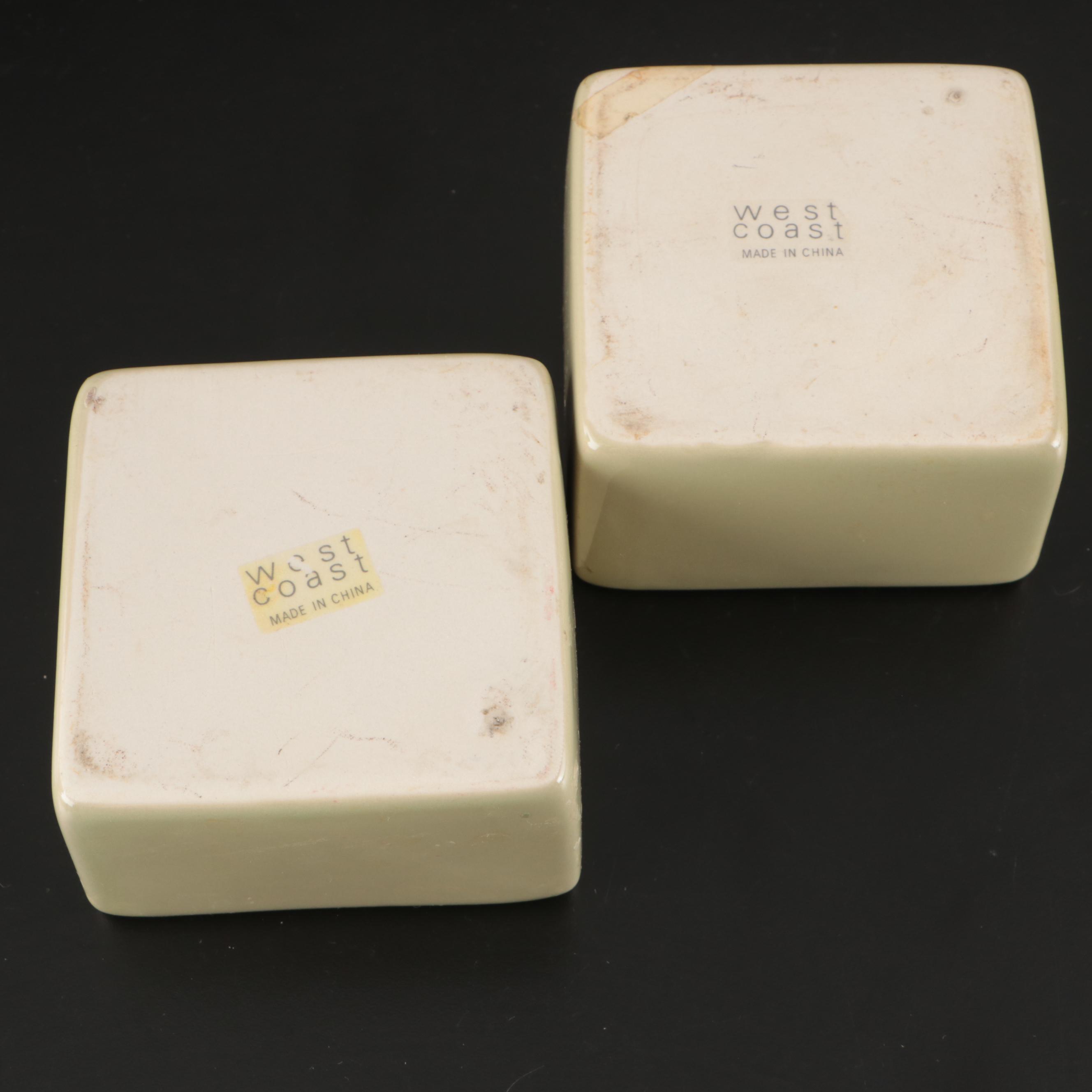 Haeger Pottery Vase & Other Art Deco Vases, Candlesticks and Dish