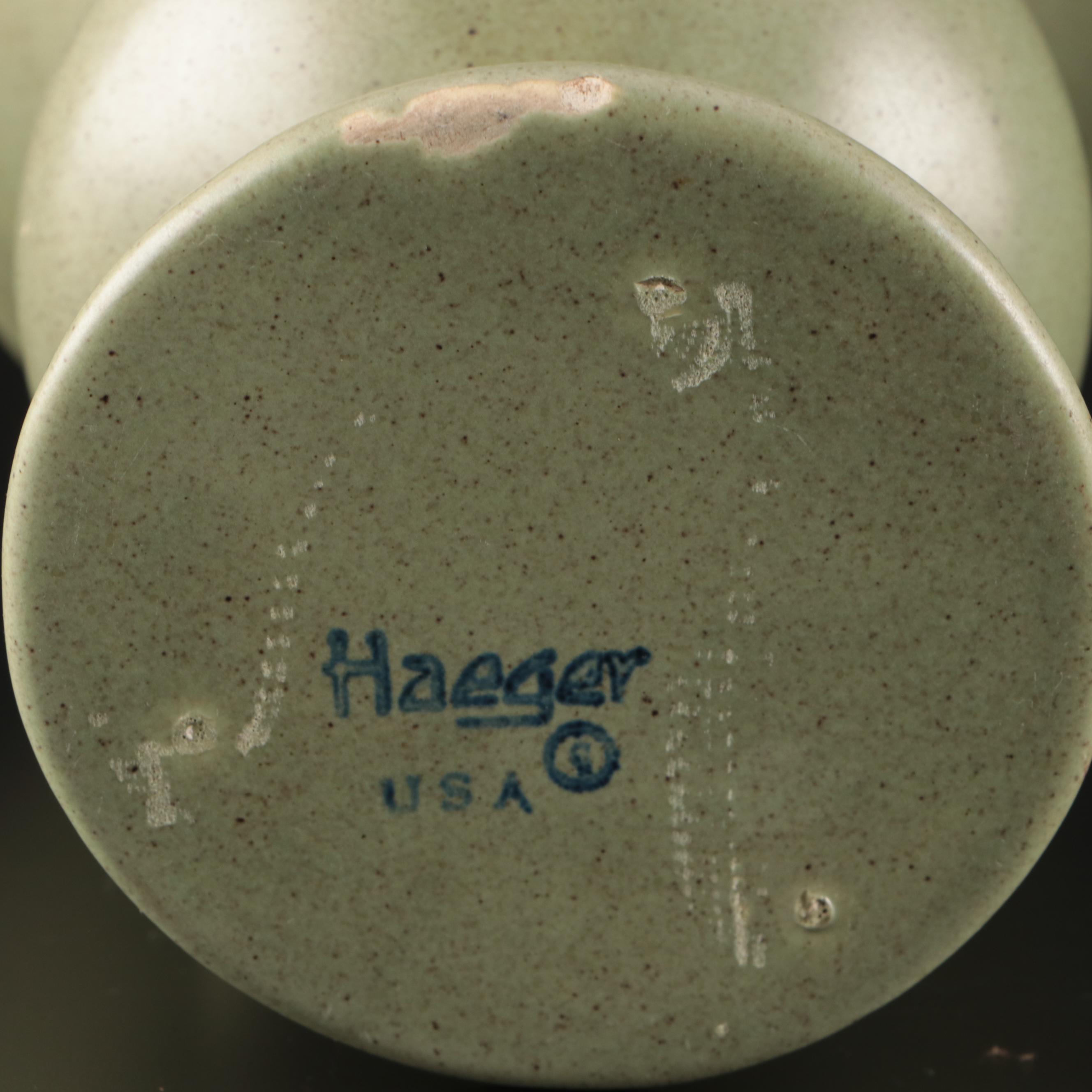 Haeger Pottery Vase & Other Art Deco Vases, Candlesticks and Dish