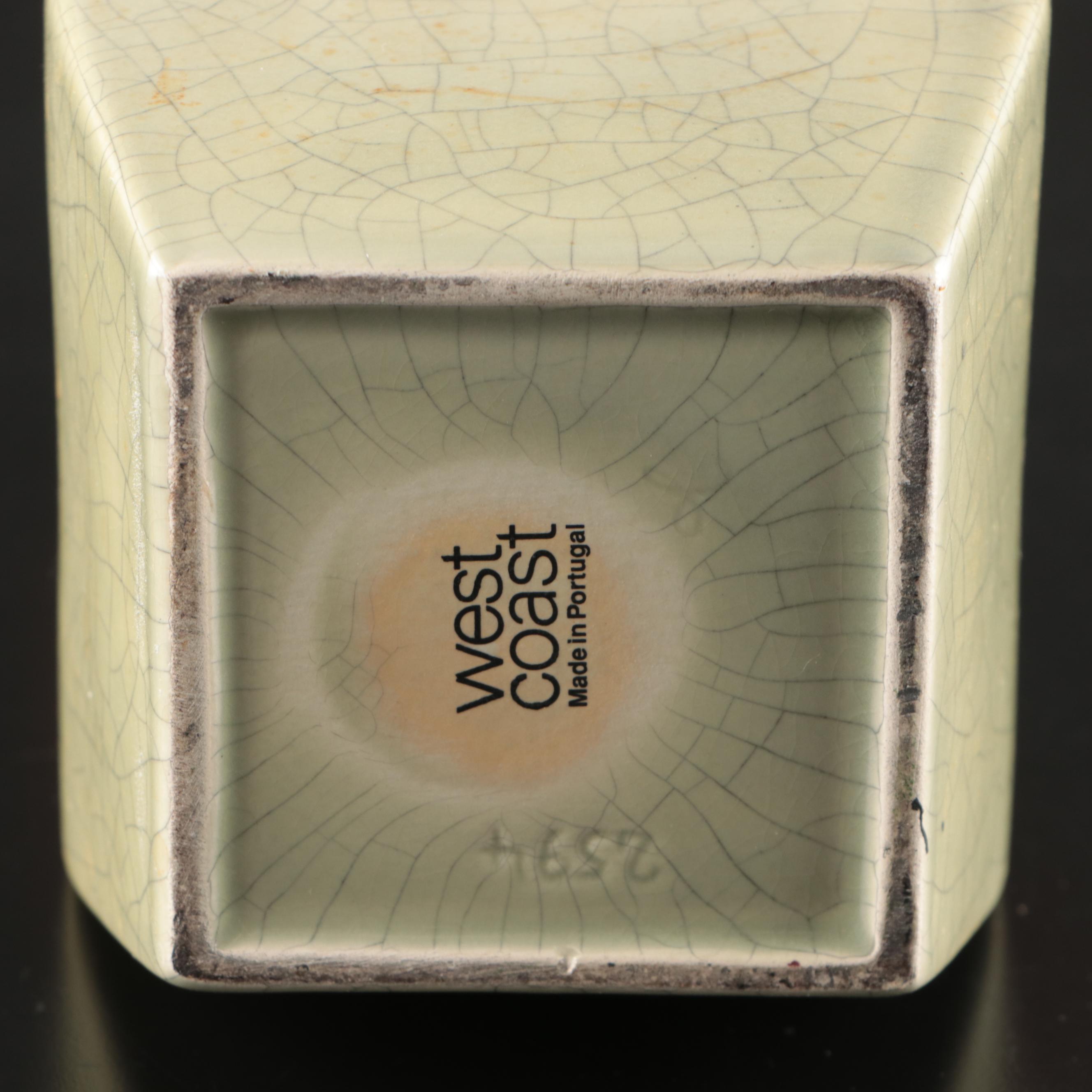 Haeger Pottery Vase & Other Art Deco Vases, Candlesticks and Dish