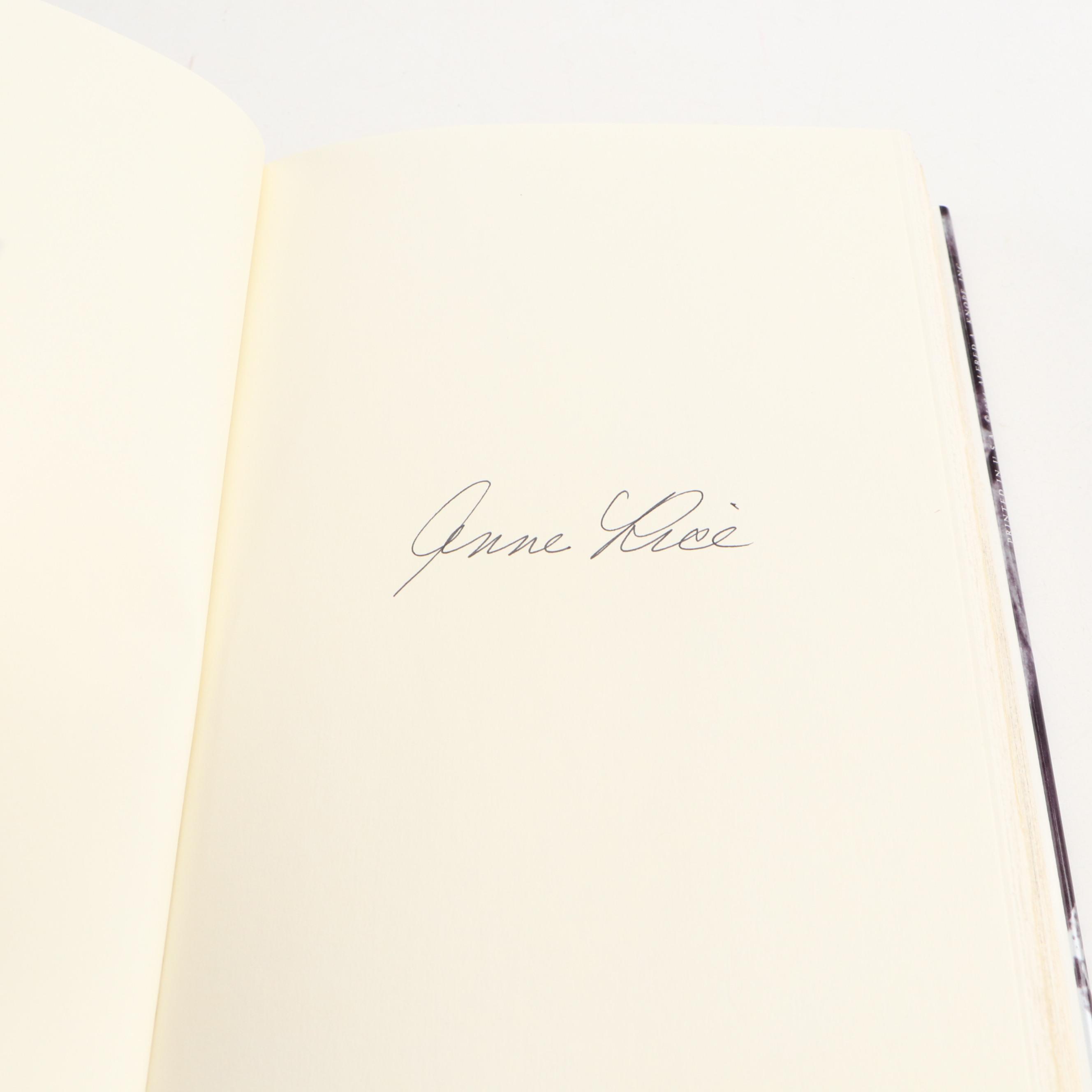 Signed First Edition "Taltos" by Anne Rice and More Books