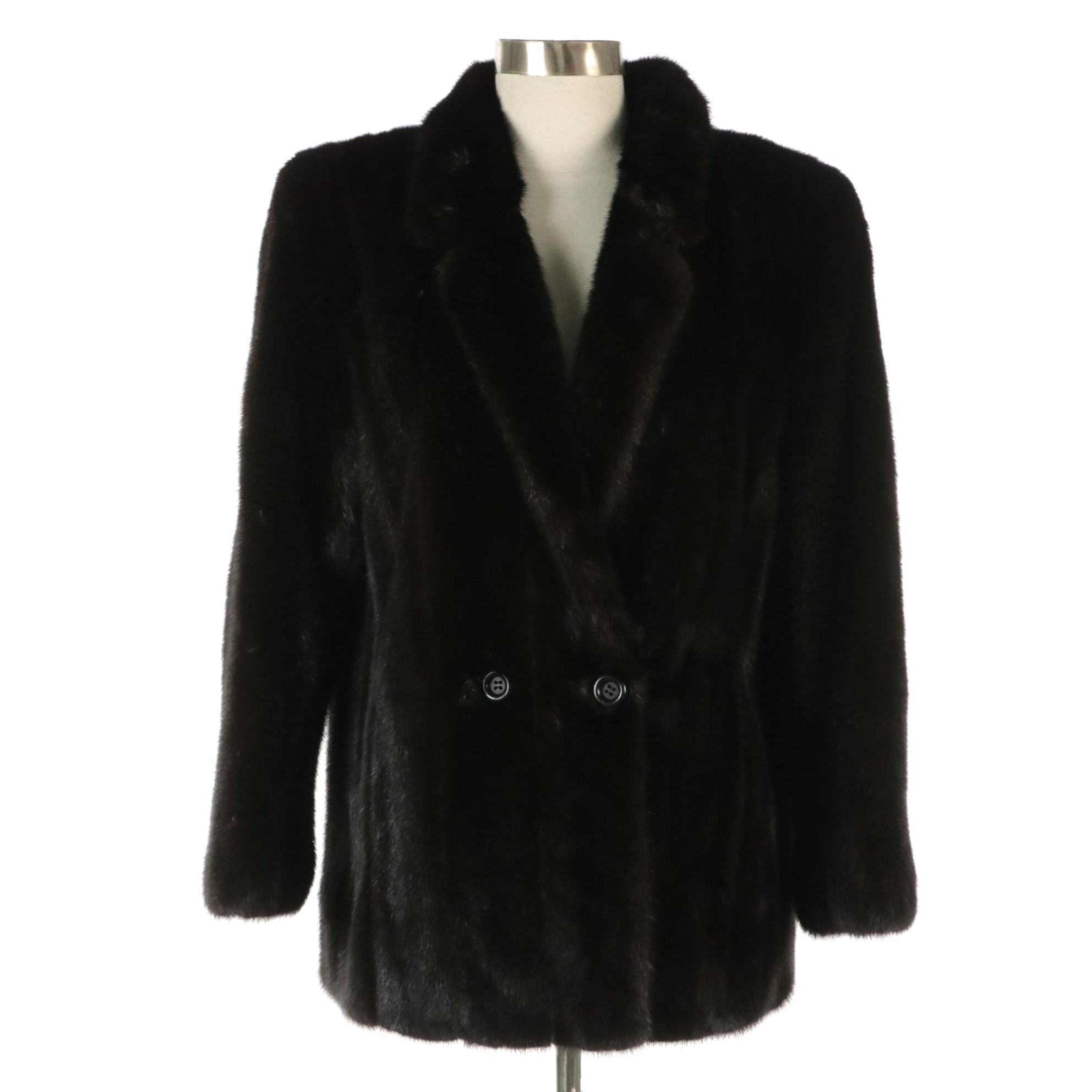 Blackglama Dark Ranch Mink Fur Double-Breasted Jacket from Saks Fifth Avenue