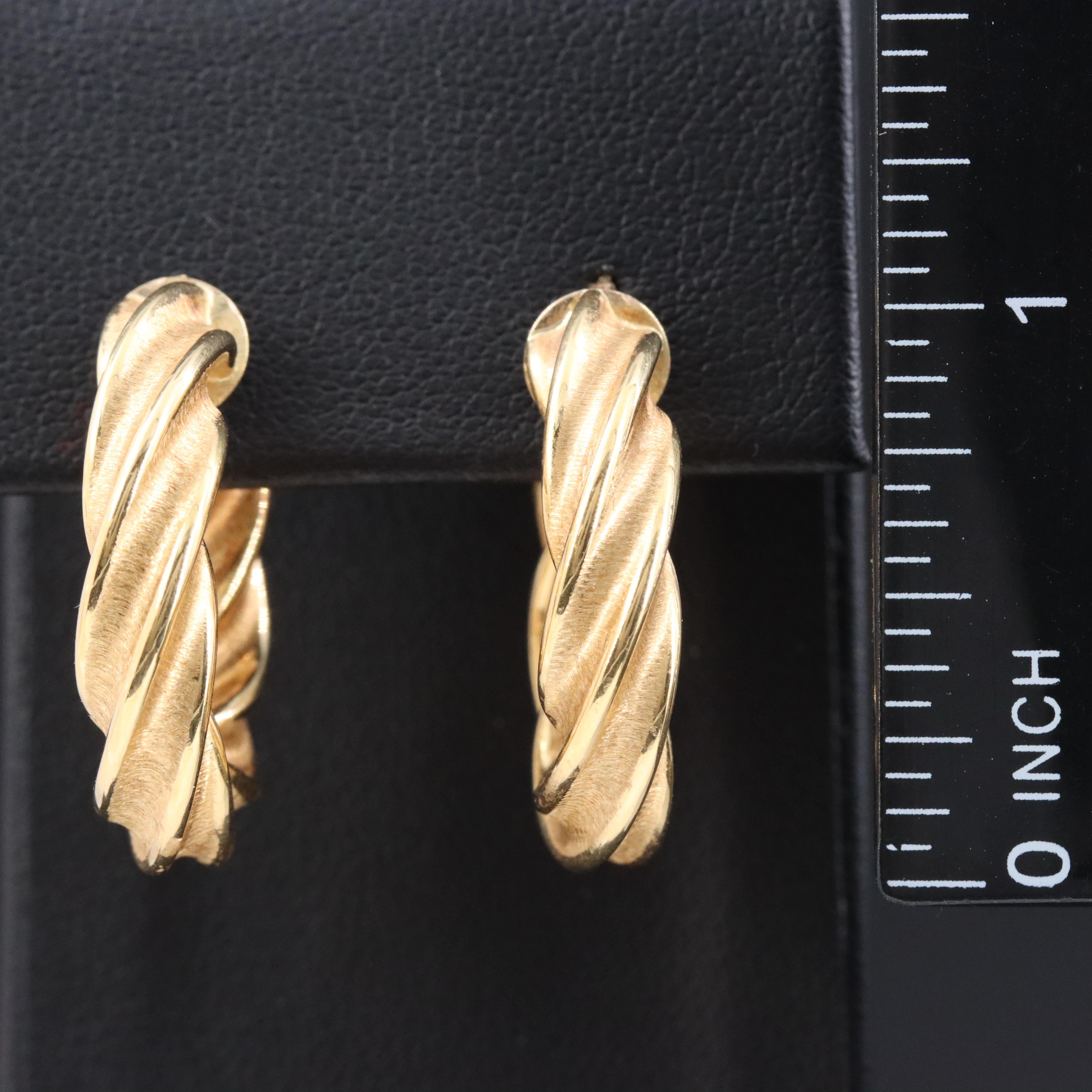 Italian 18K Twist Hoops