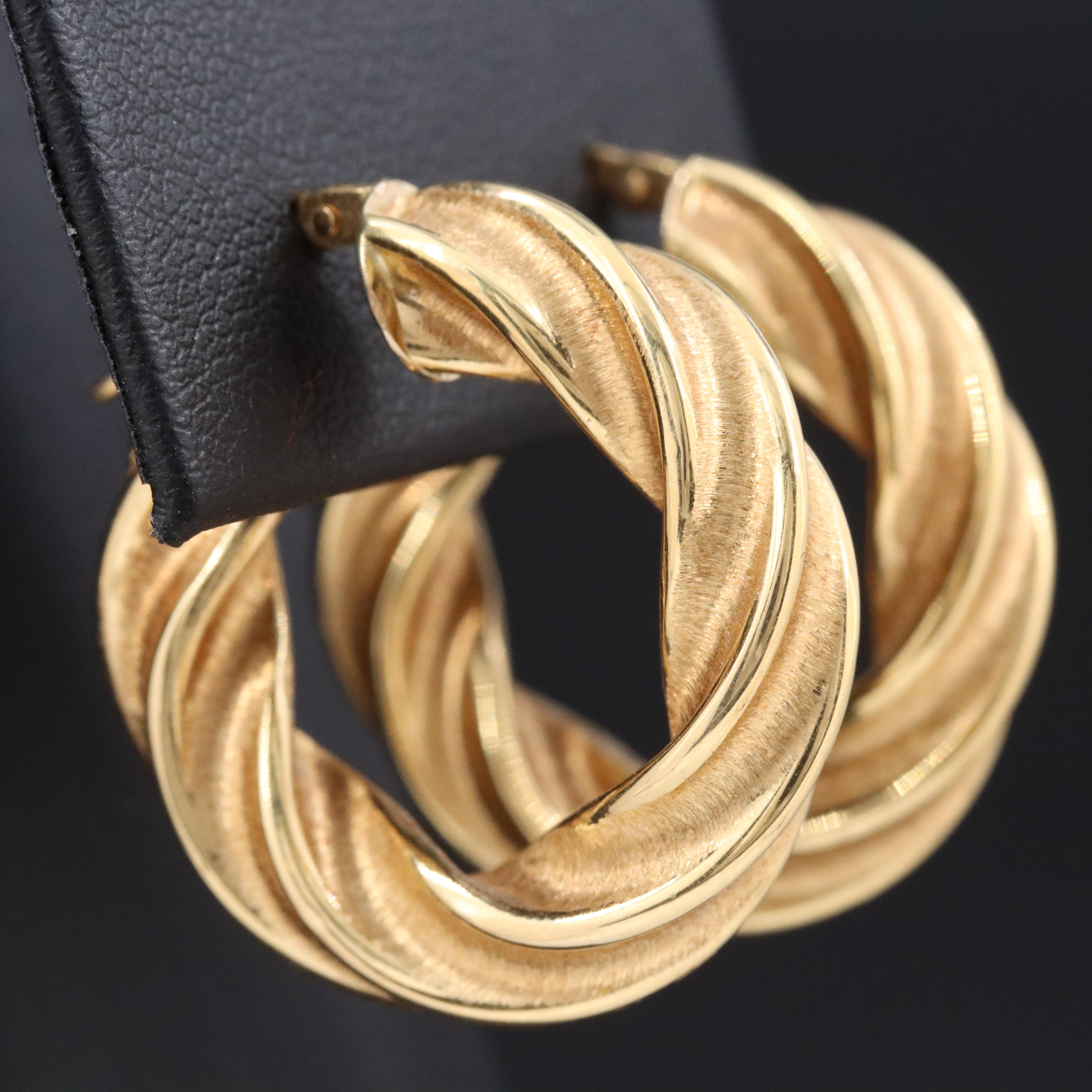 Italian 18K Twist Hoops