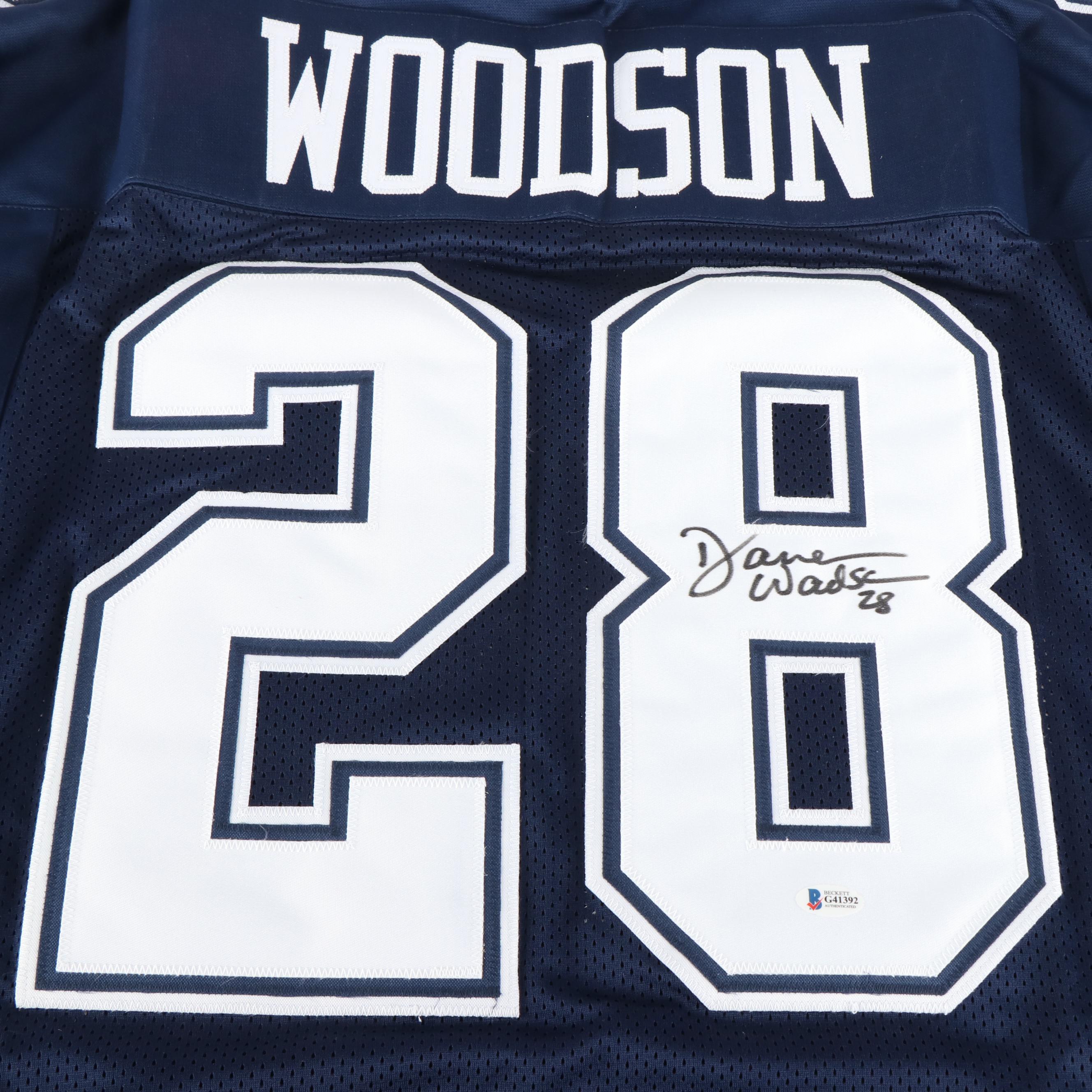 Darren Woodson Signed Dallas Cowboys Football Jersey, Beckett