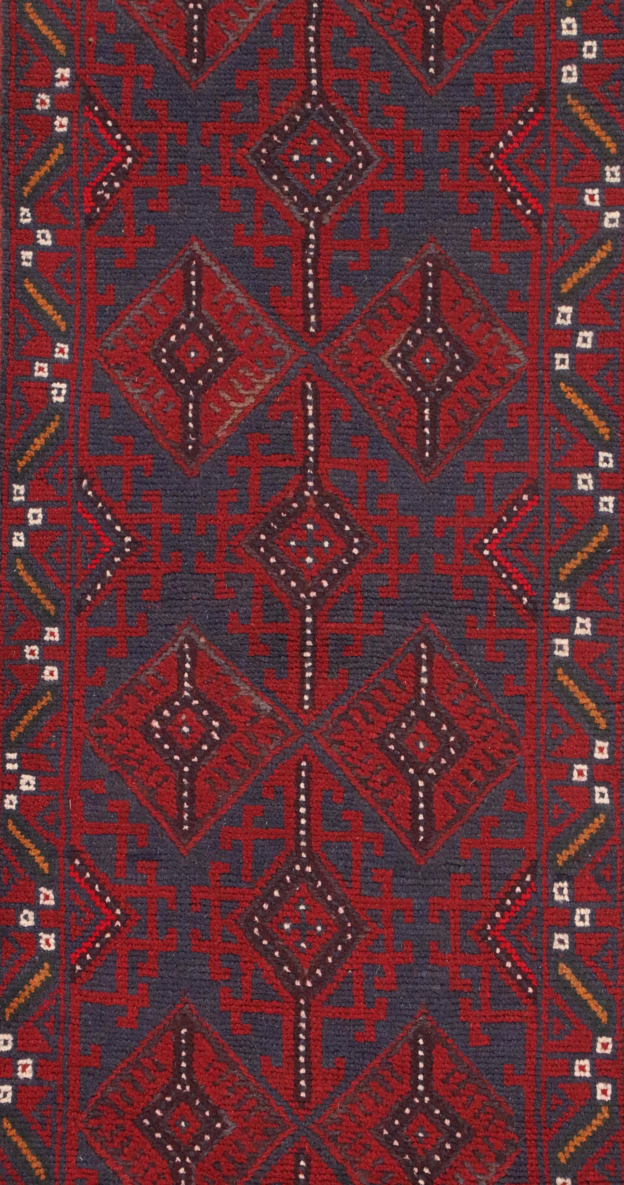 2'2 x 12' Handwoven Afghan Mashwani Carpet Runner
