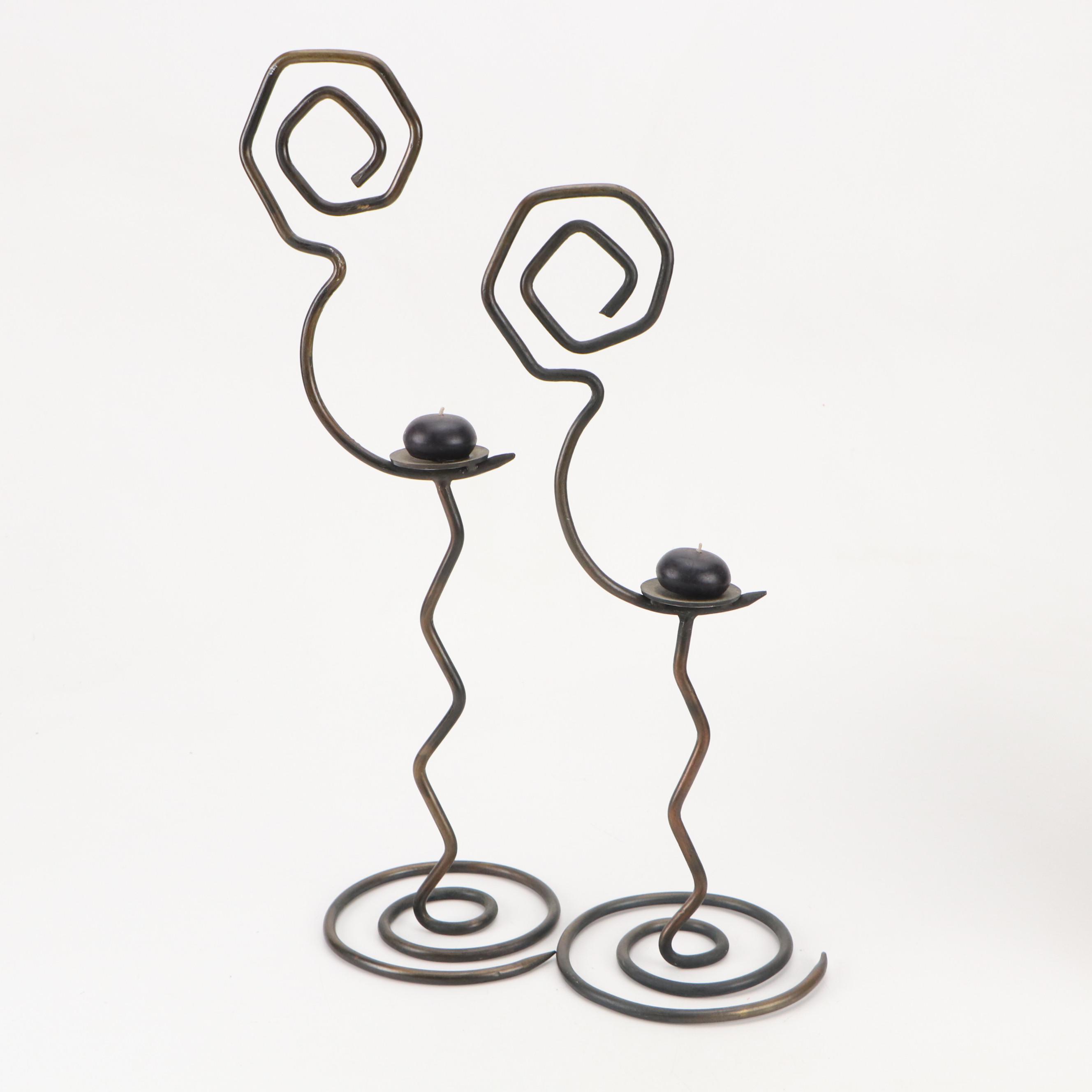 Stoneware Jar with Yugoslav Carved Wood Urn, Pressed Tin Tile and More