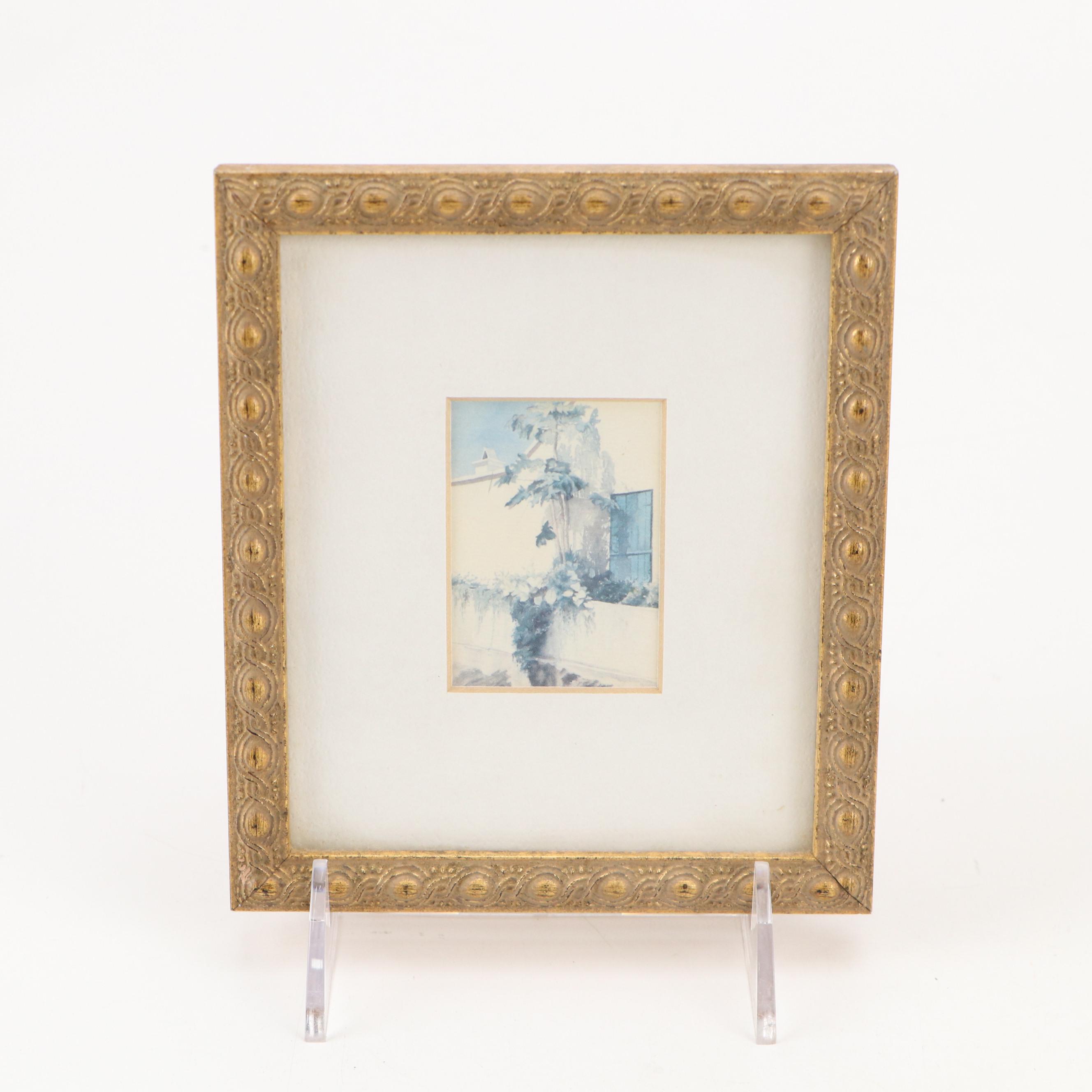 Stoneware Jar with Yugoslav Carved Wood Urn, Pressed Tin Tile and More