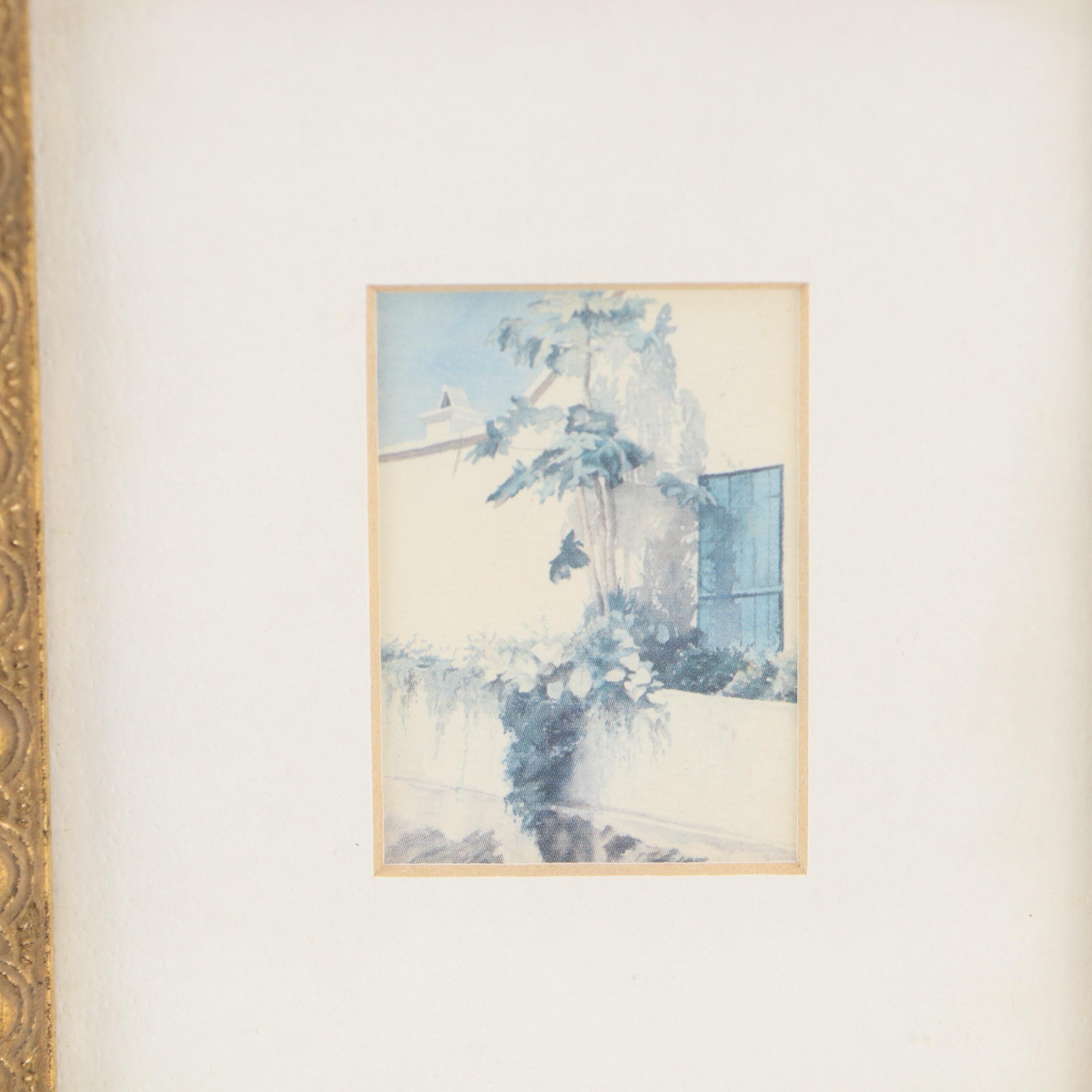 Stoneware Jar with Yugoslav Carved Wood Urn, Pressed Tin Tile and More