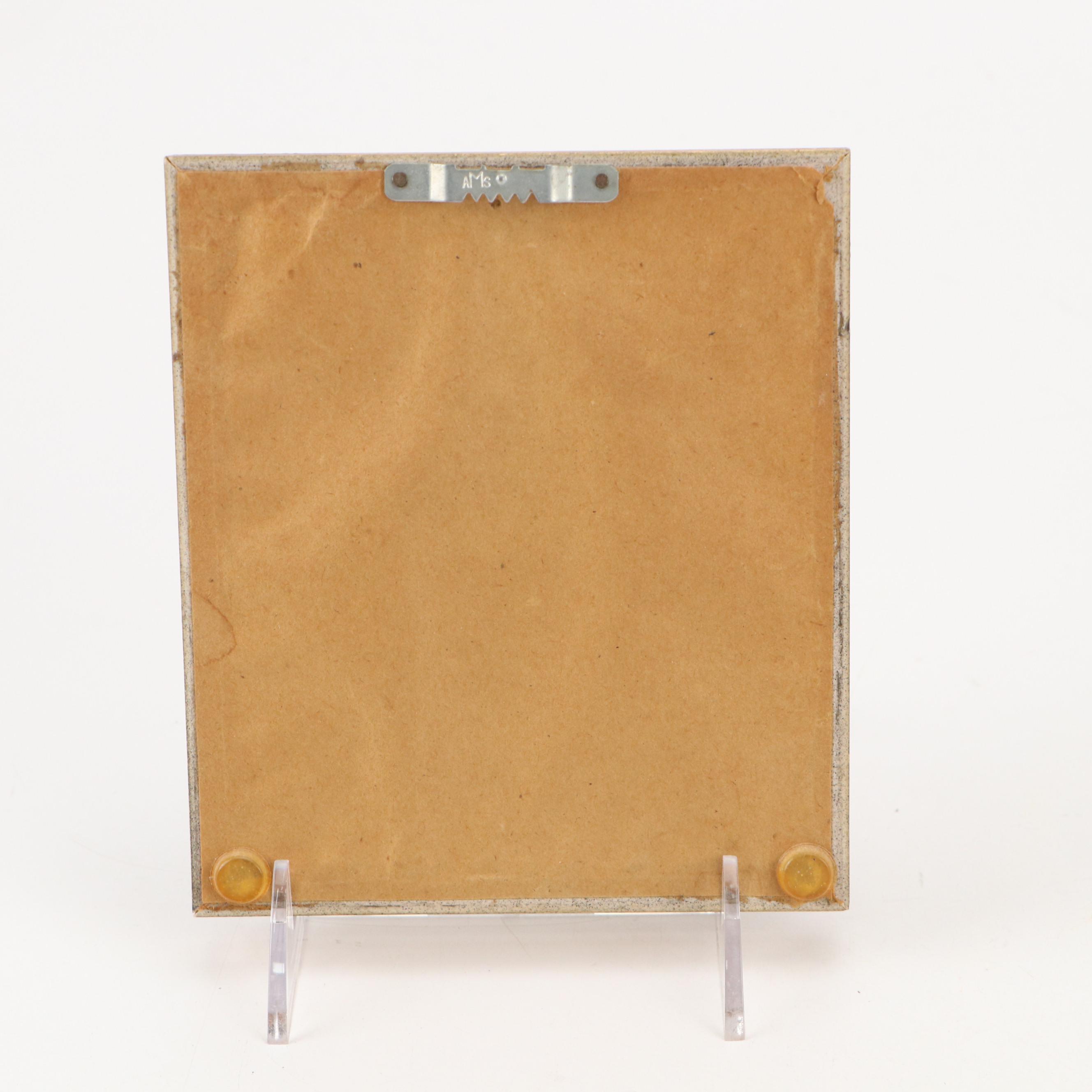 Stoneware Jar with Yugoslav Carved Wood Urn, Pressed Tin Tile and More