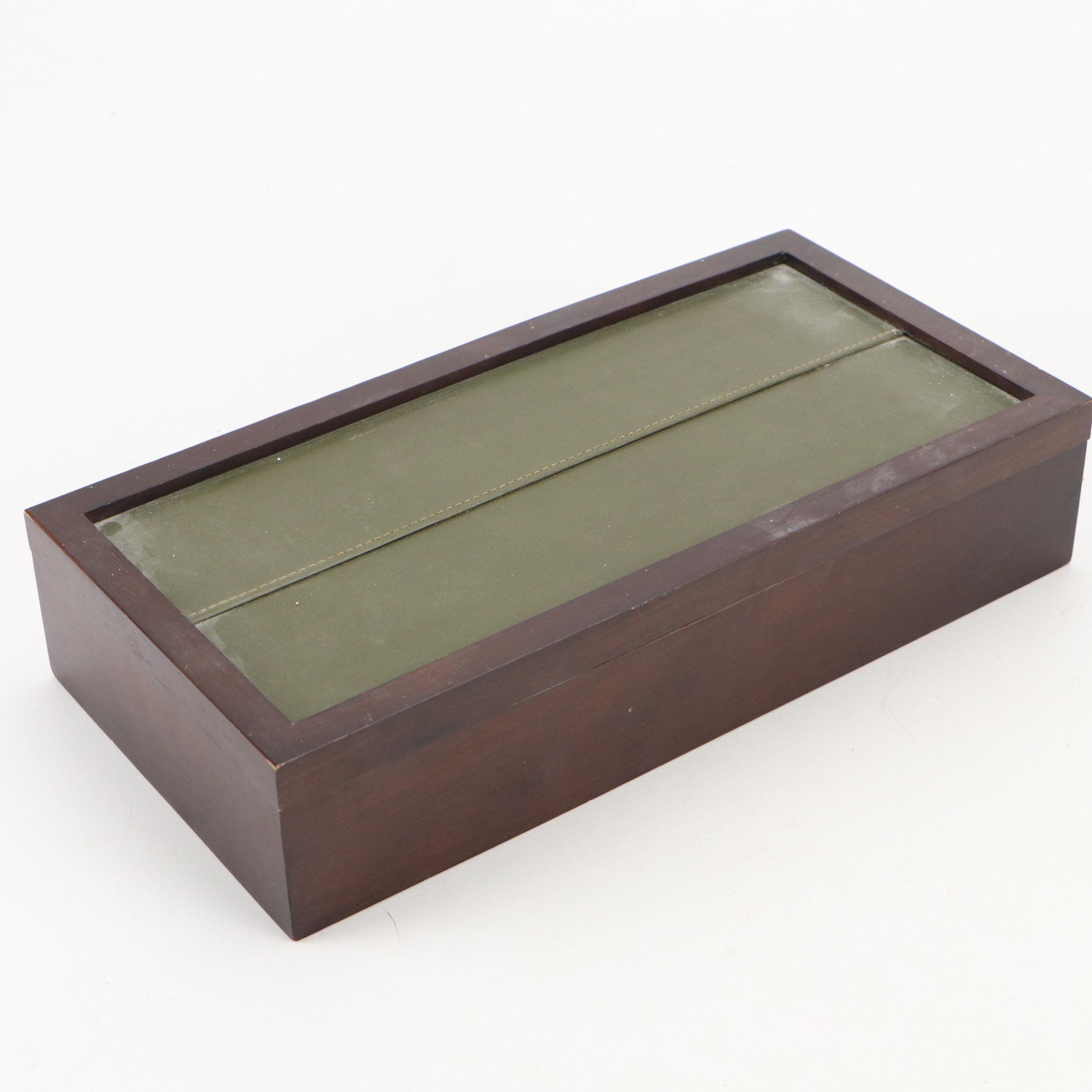 Stoneware Jar with Yugoslav Carved Wood Urn, Pressed Tin Tile and More