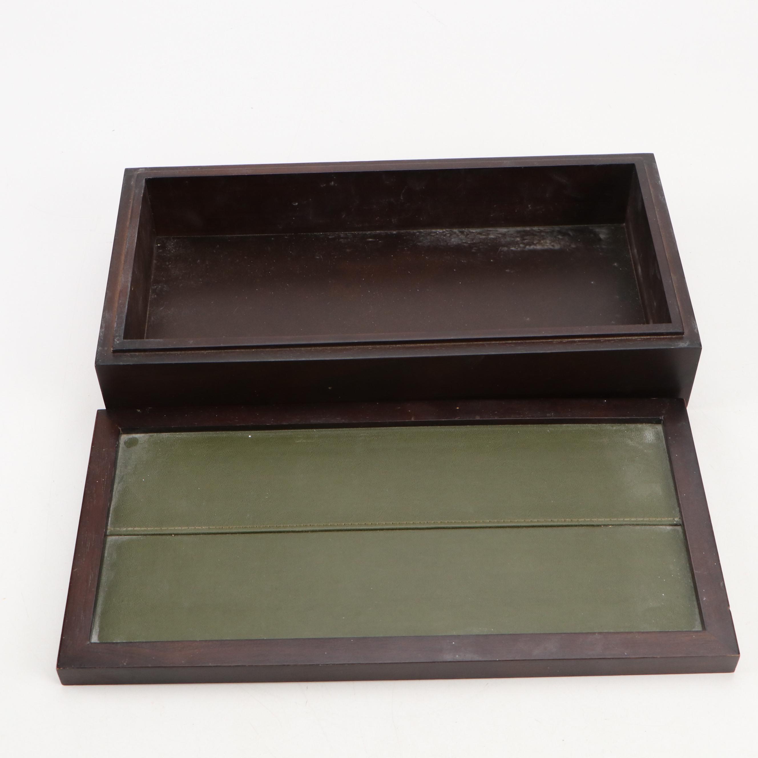 Stoneware Jar with Yugoslav Carved Wood Urn, Pressed Tin Tile and More