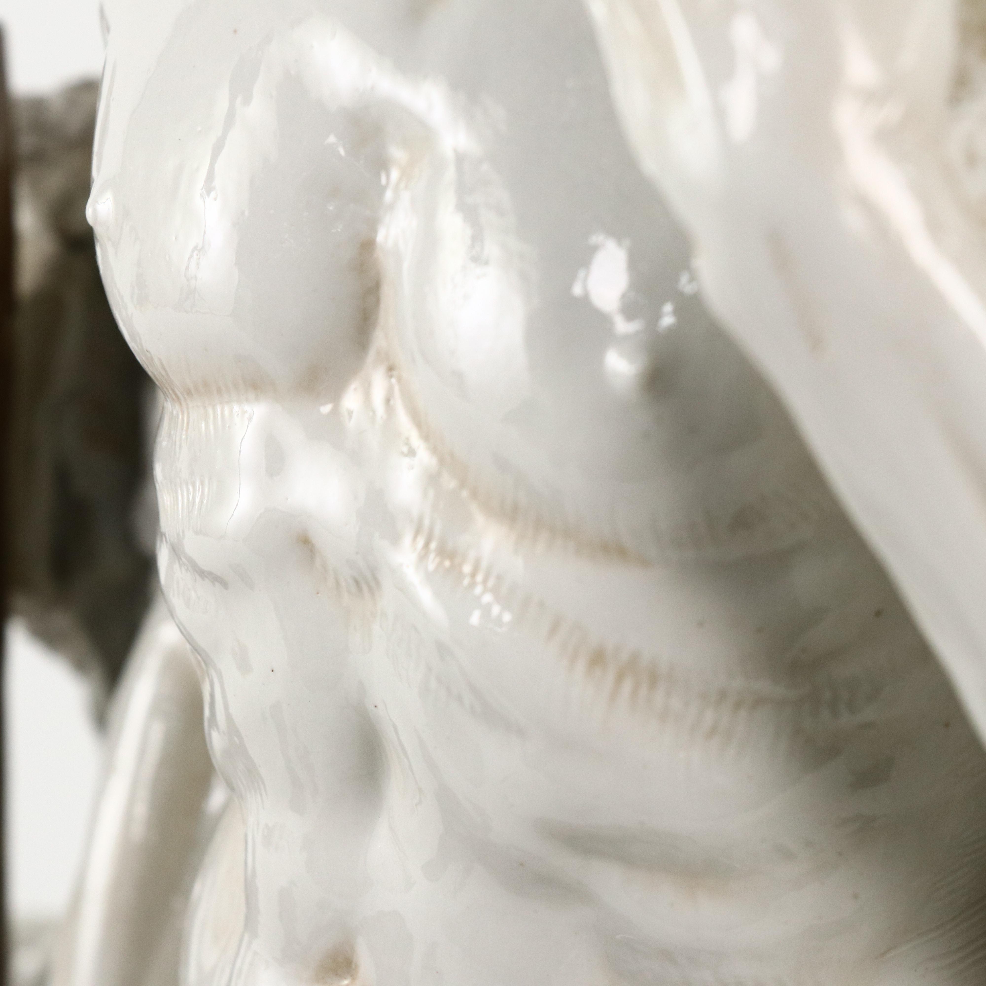 Cortese Capodimonte Porcelain Sculpture of Michelangelo Sculpting David