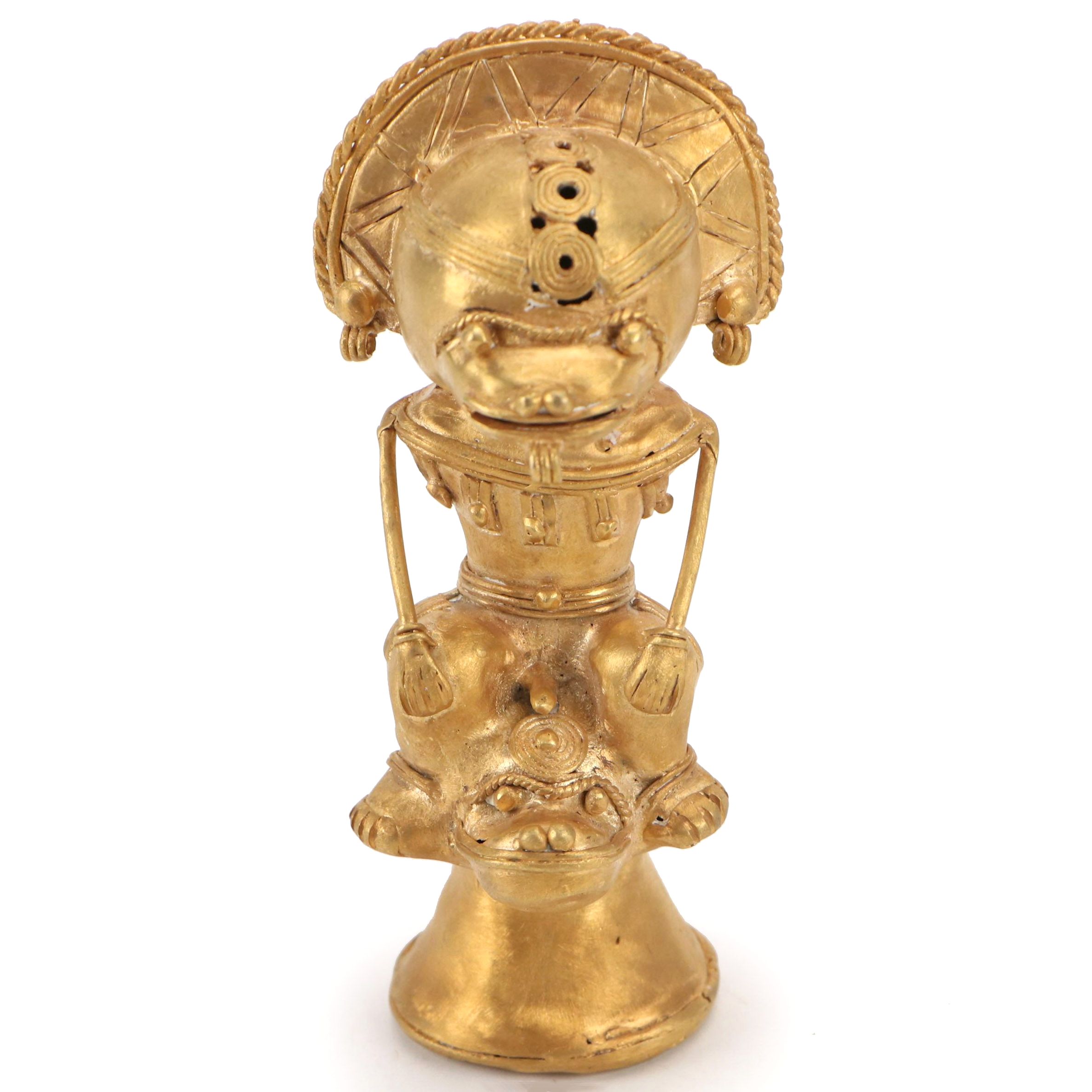 Pre-Columbian Tairona Style Seated Shaman Figure