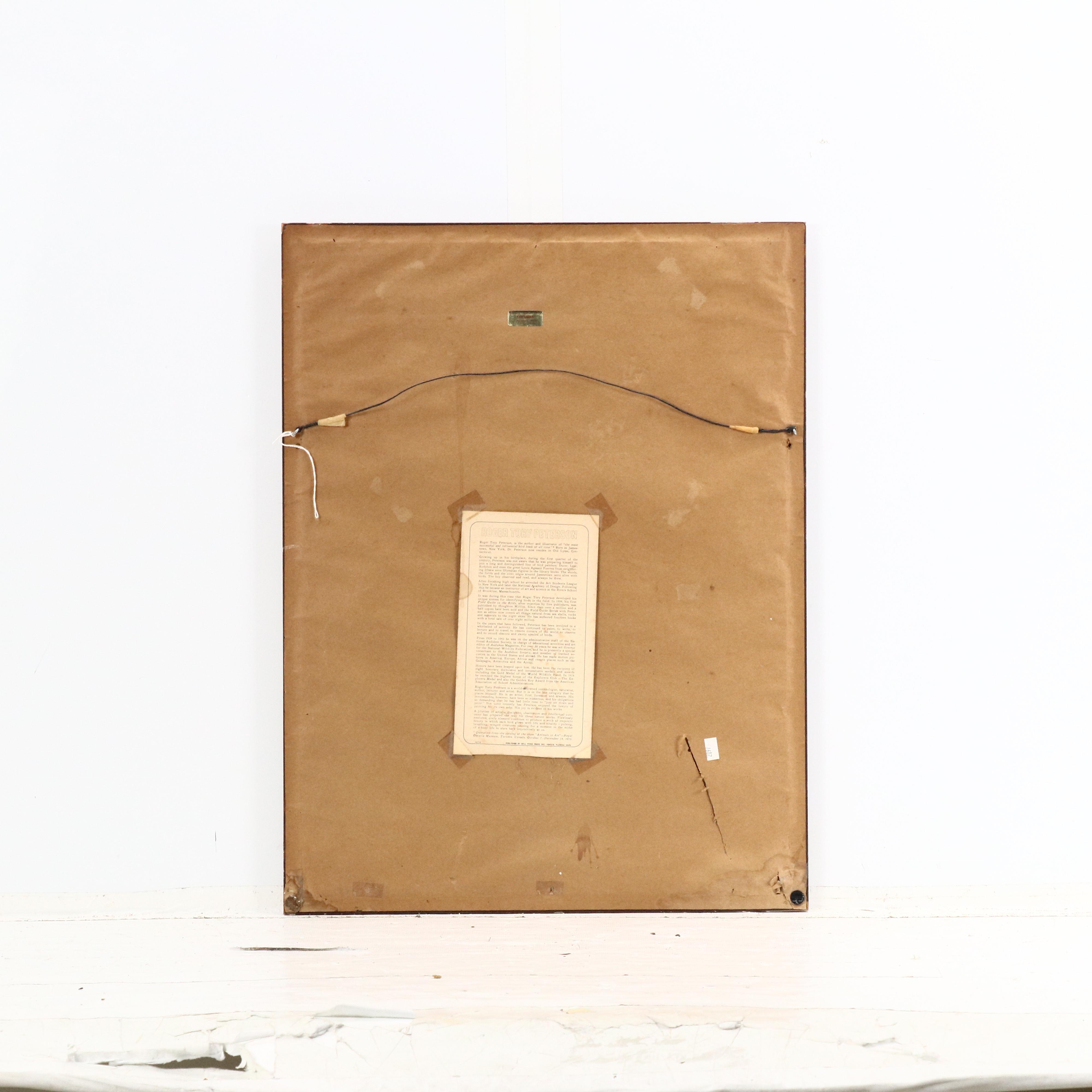 Roger Tory Peterson Botanical Offset Lithograph, Circa 1968