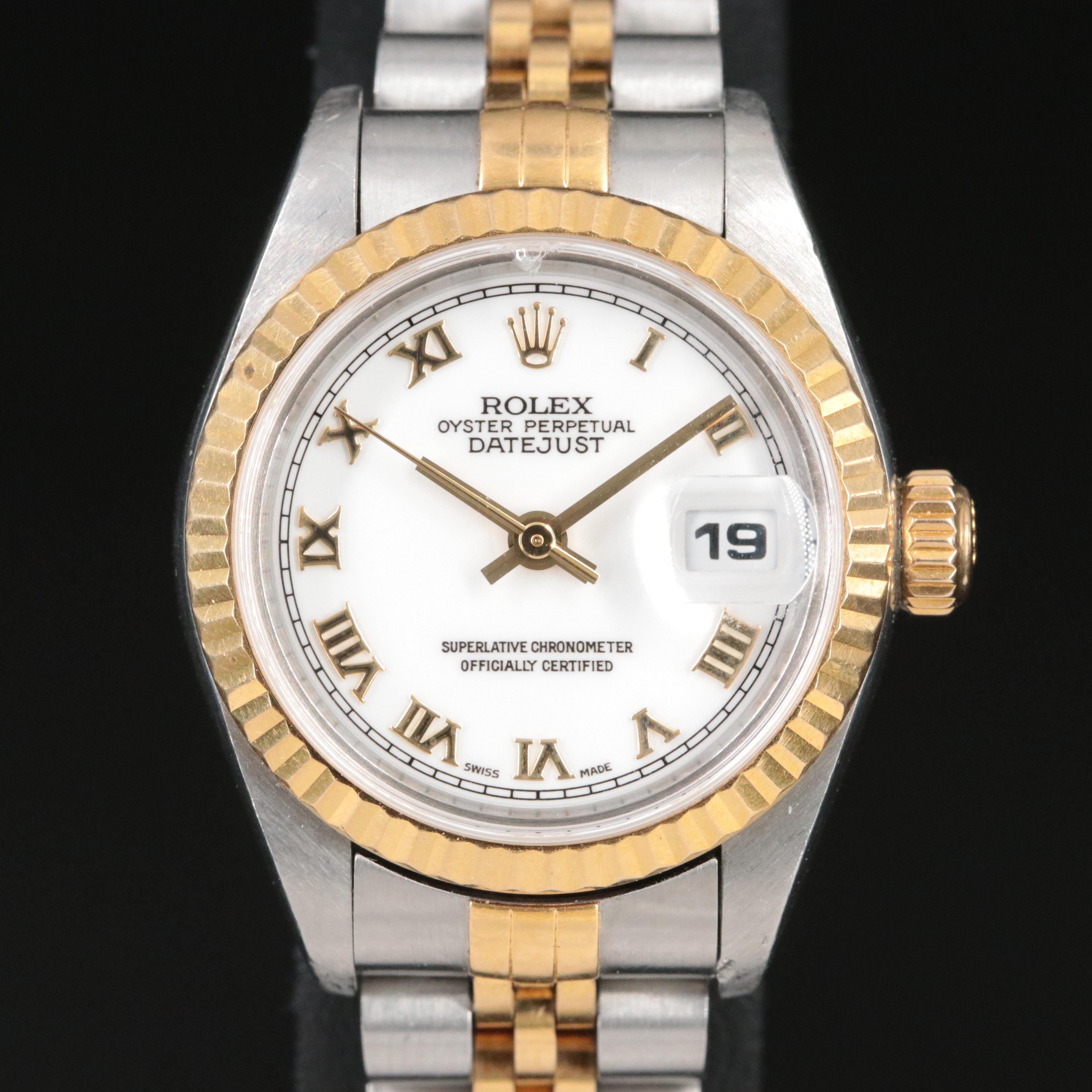 1997-1998 Rolex White Roman Dial Datejust Watch