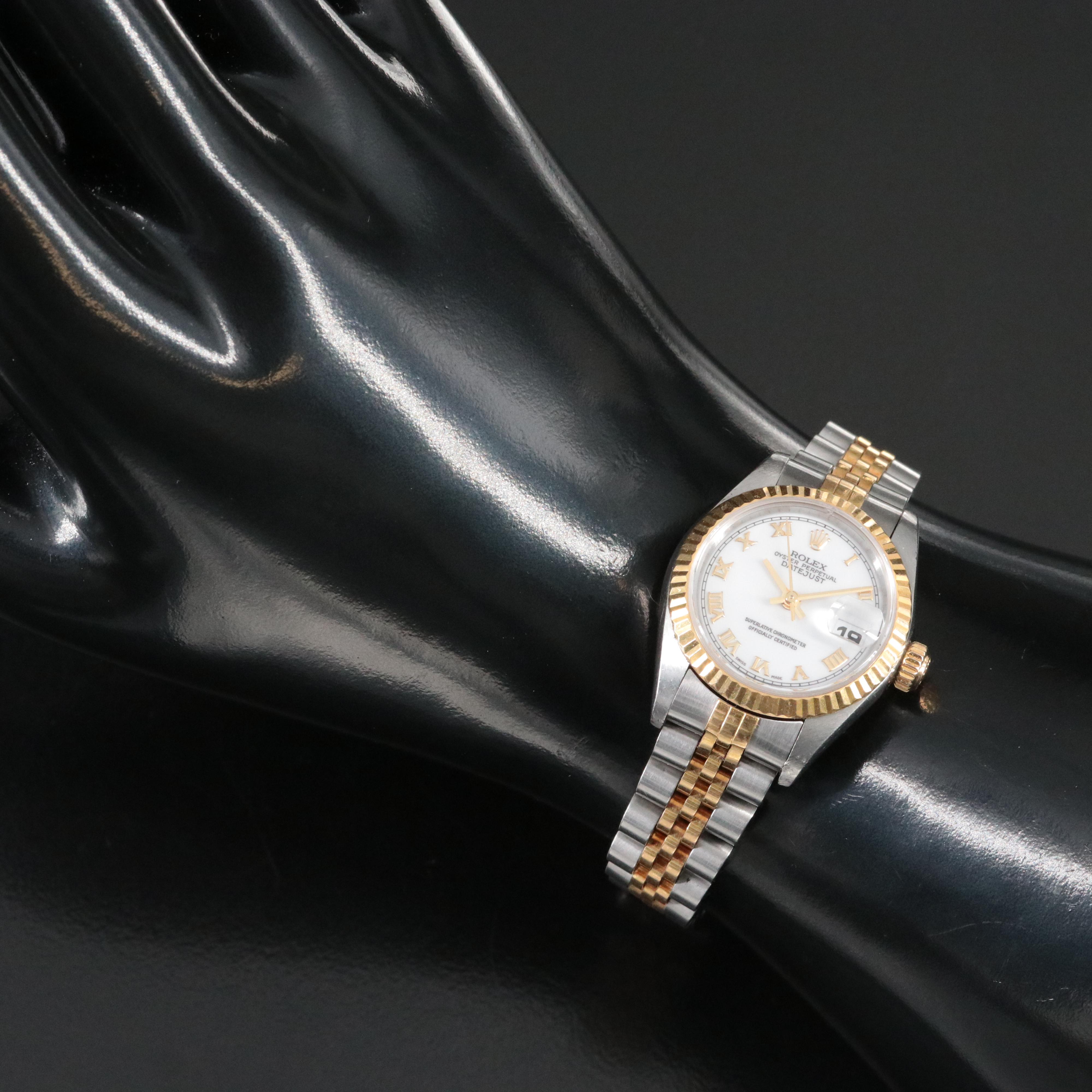 1997-1998 Rolex White Roman Dial Datejust Watch
