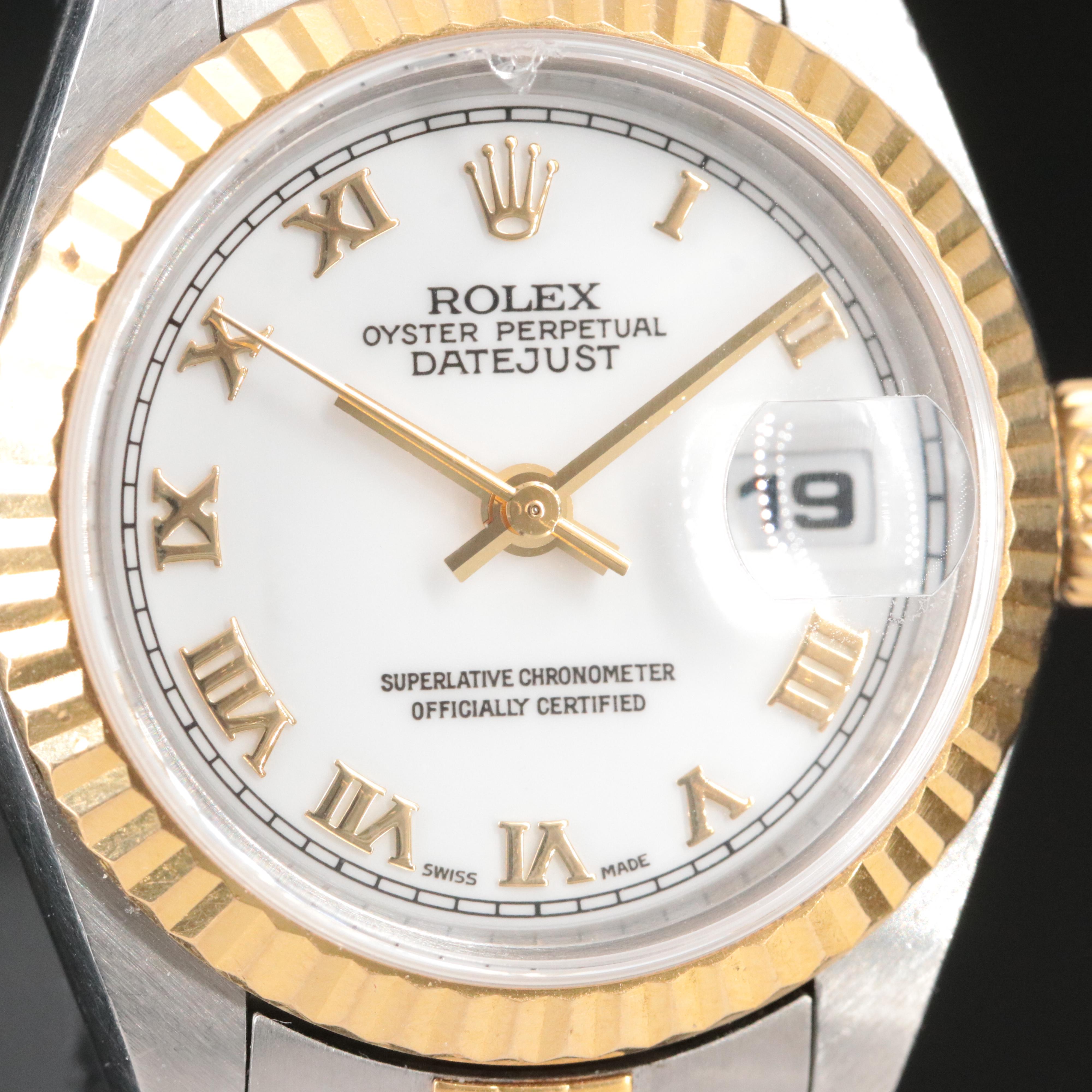 1997-1998 Rolex White Roman Dial Datejust Watch