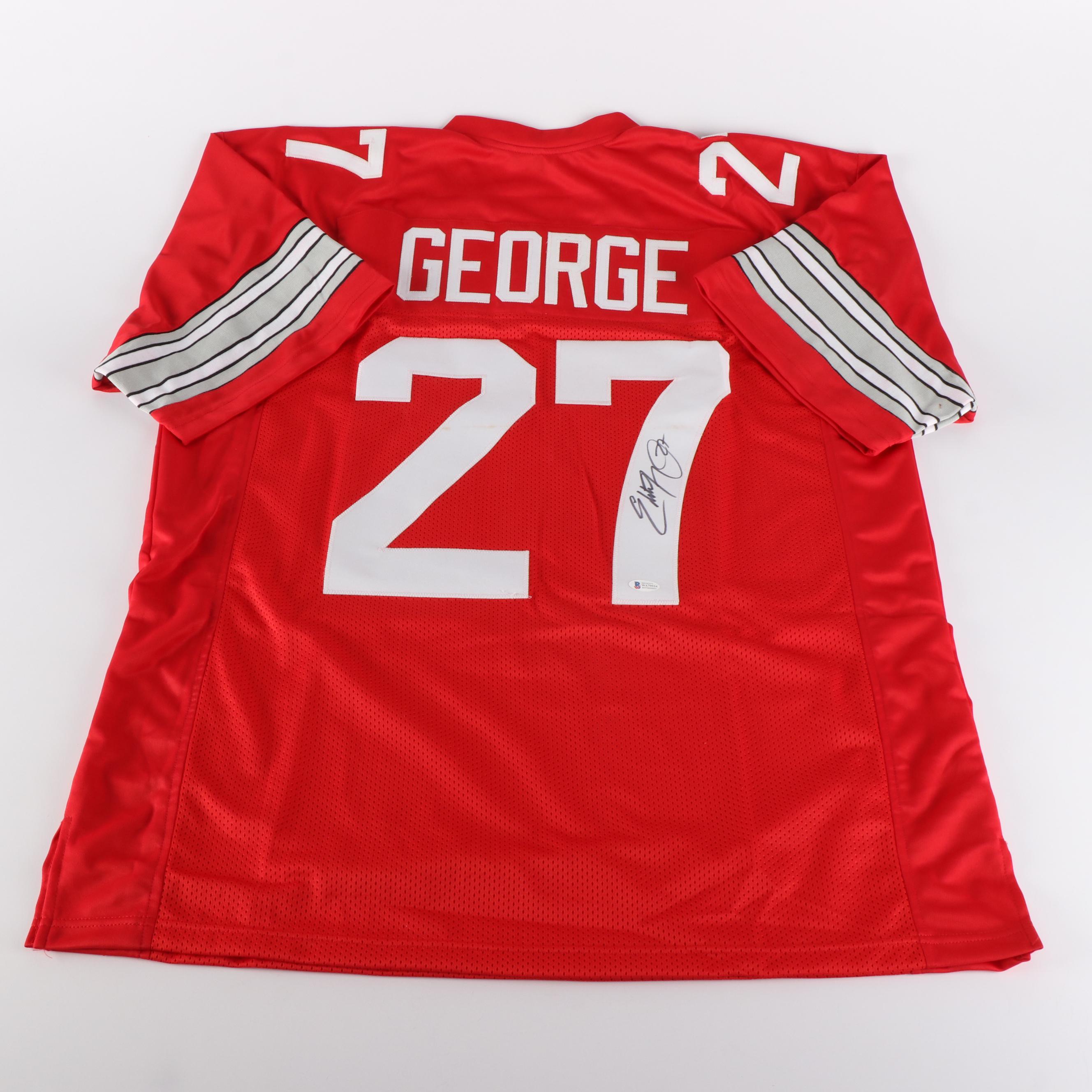 Eddie George Signed Ohio State Buckeyes Football Jersey, Beckett