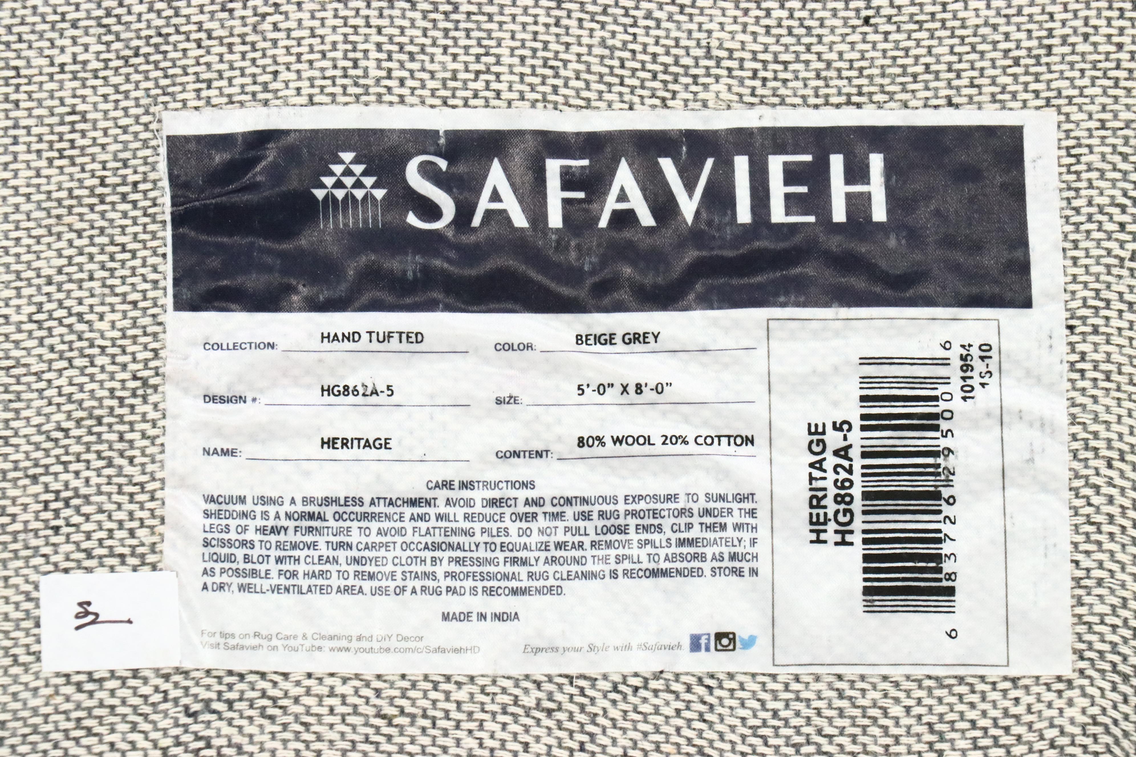 5' x 7'11 Hand-Tufted Safavieh "Heritage" Area Rug