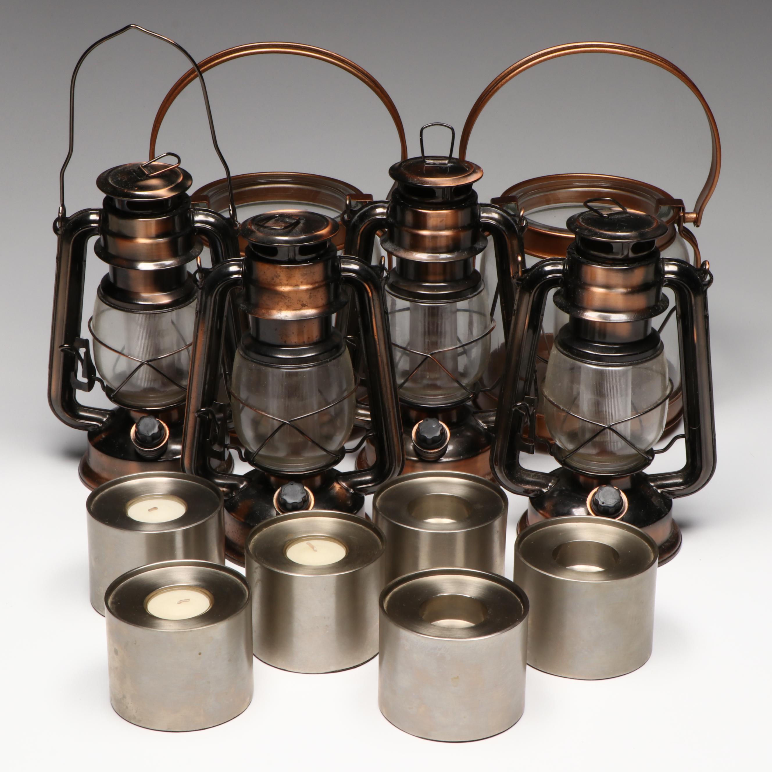 Pottery Barn Outlet Tealight Holders, LED Retro Safety Lanterns & Candle Jars