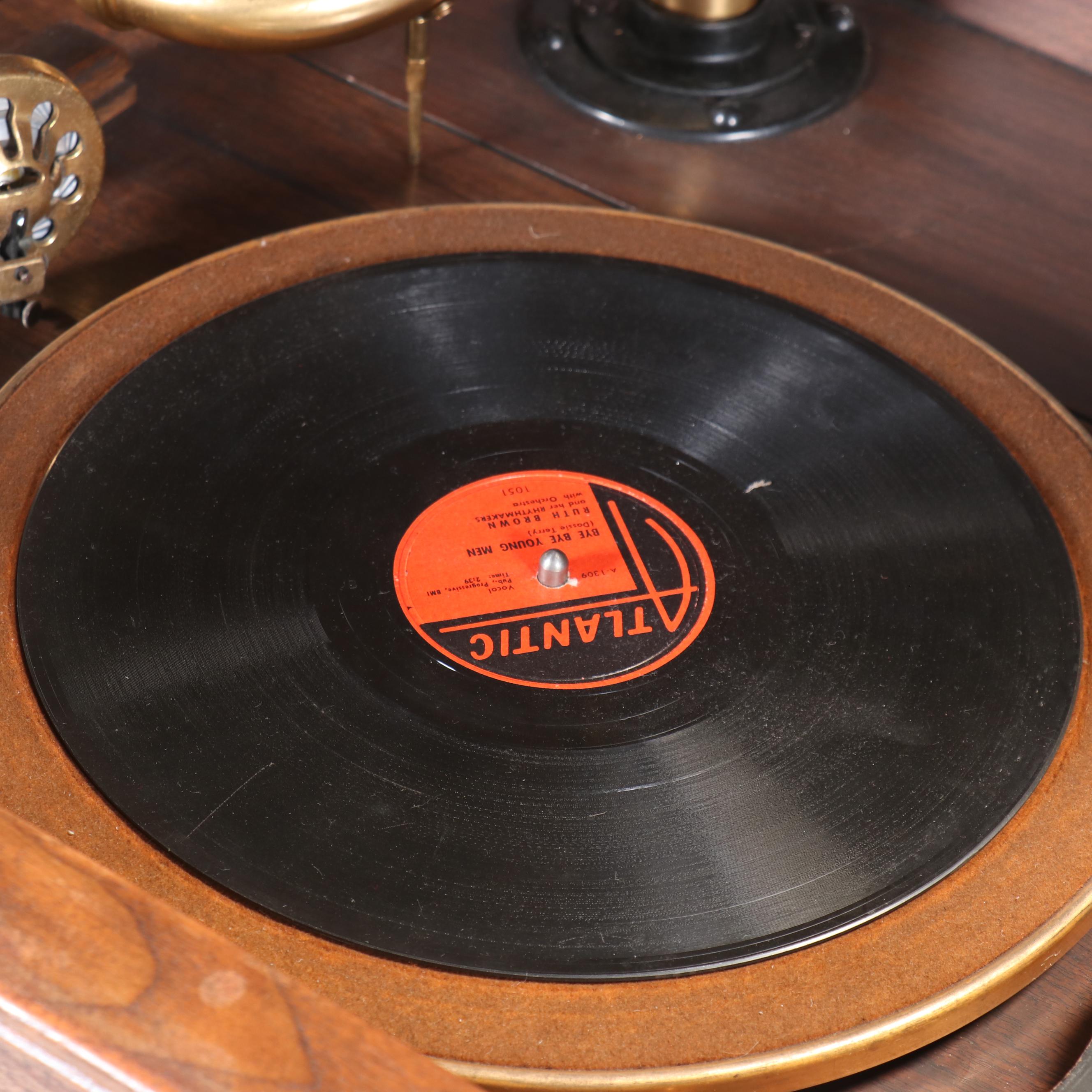 Victor-Victrola VE 8-30X Electric Walnut Credenza Phonograph & Records, 1927