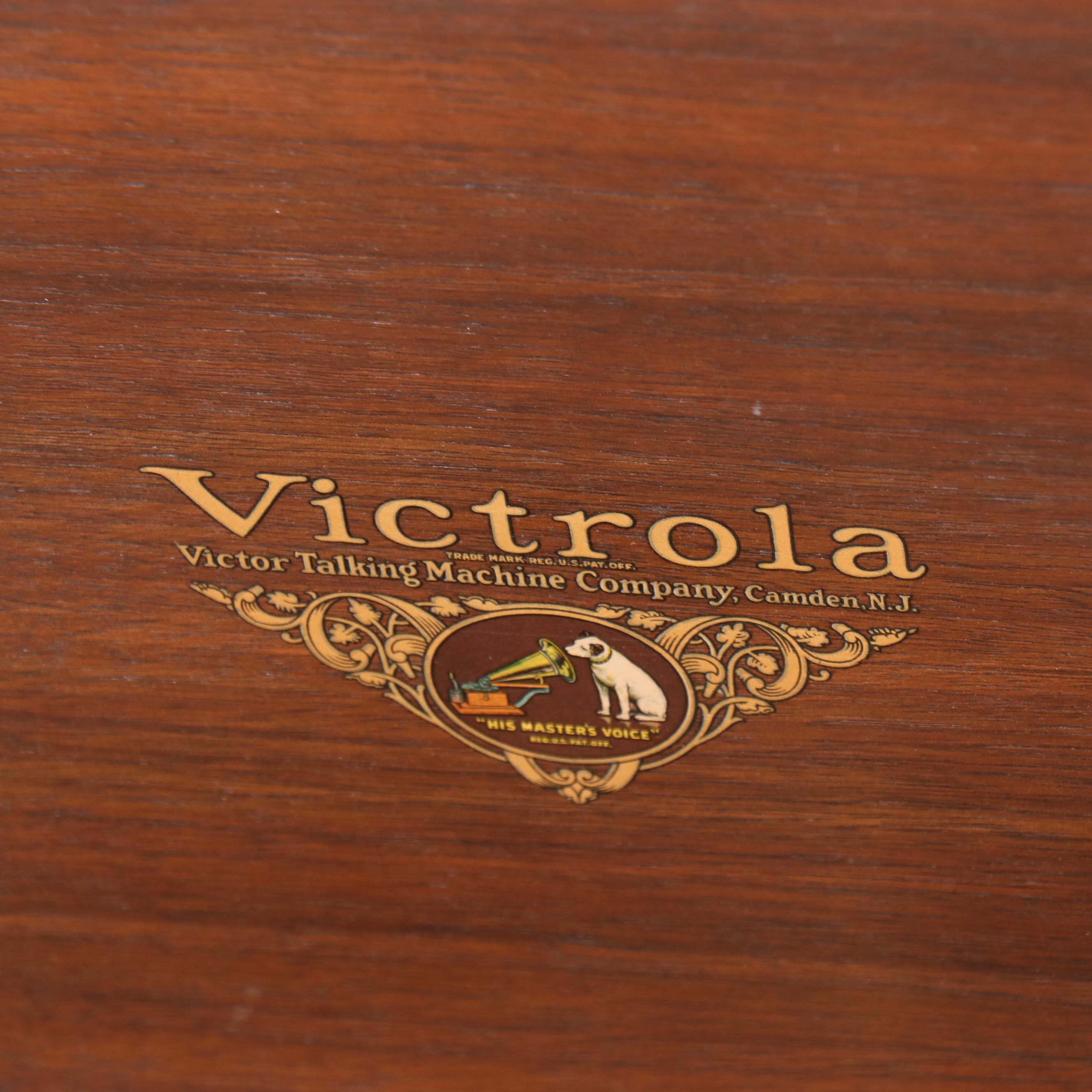 Victor-Victrola VE 8-30X Electric Walnut Credenza Phonograph & Records, 1927