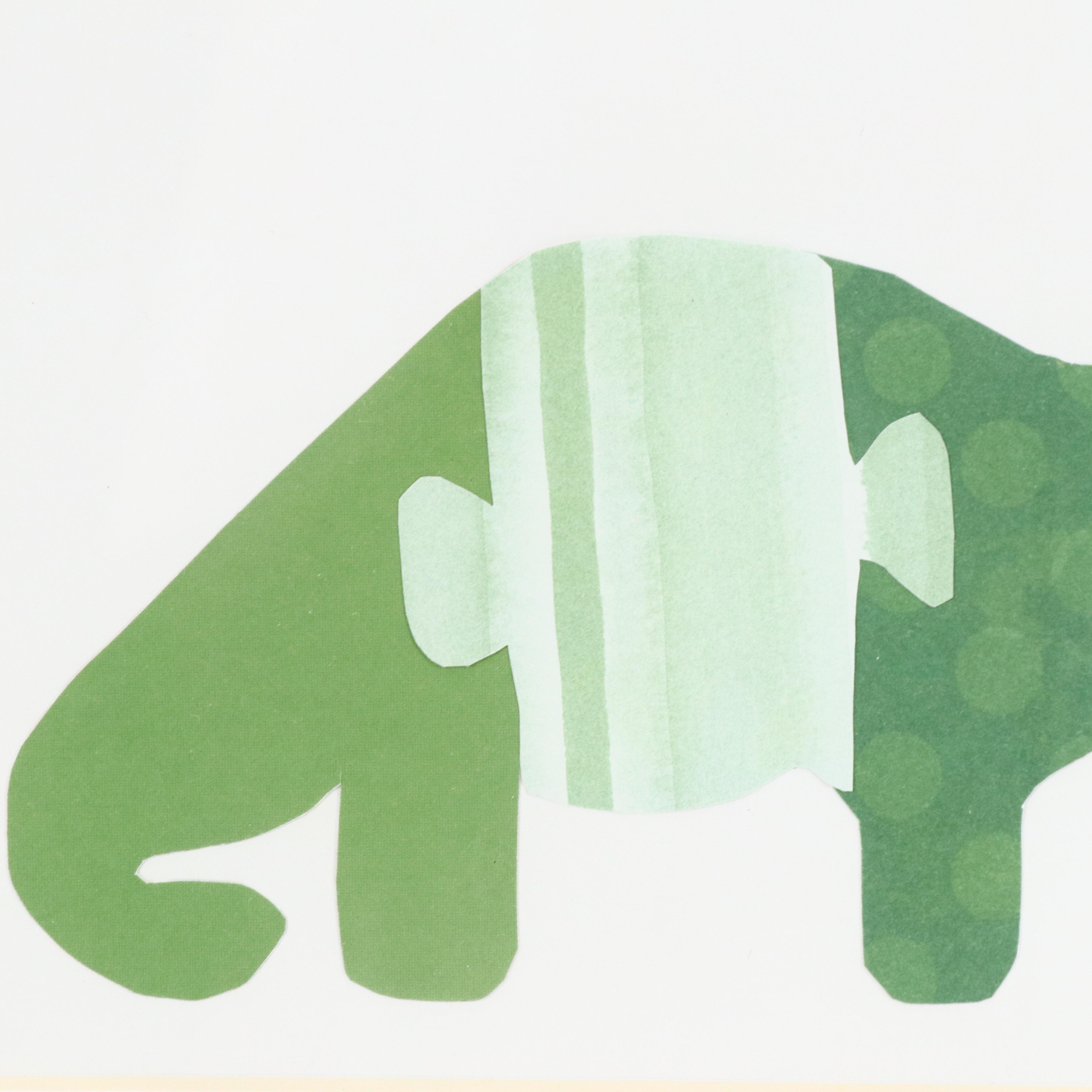 Collage Style Dinosaur Framed Prints