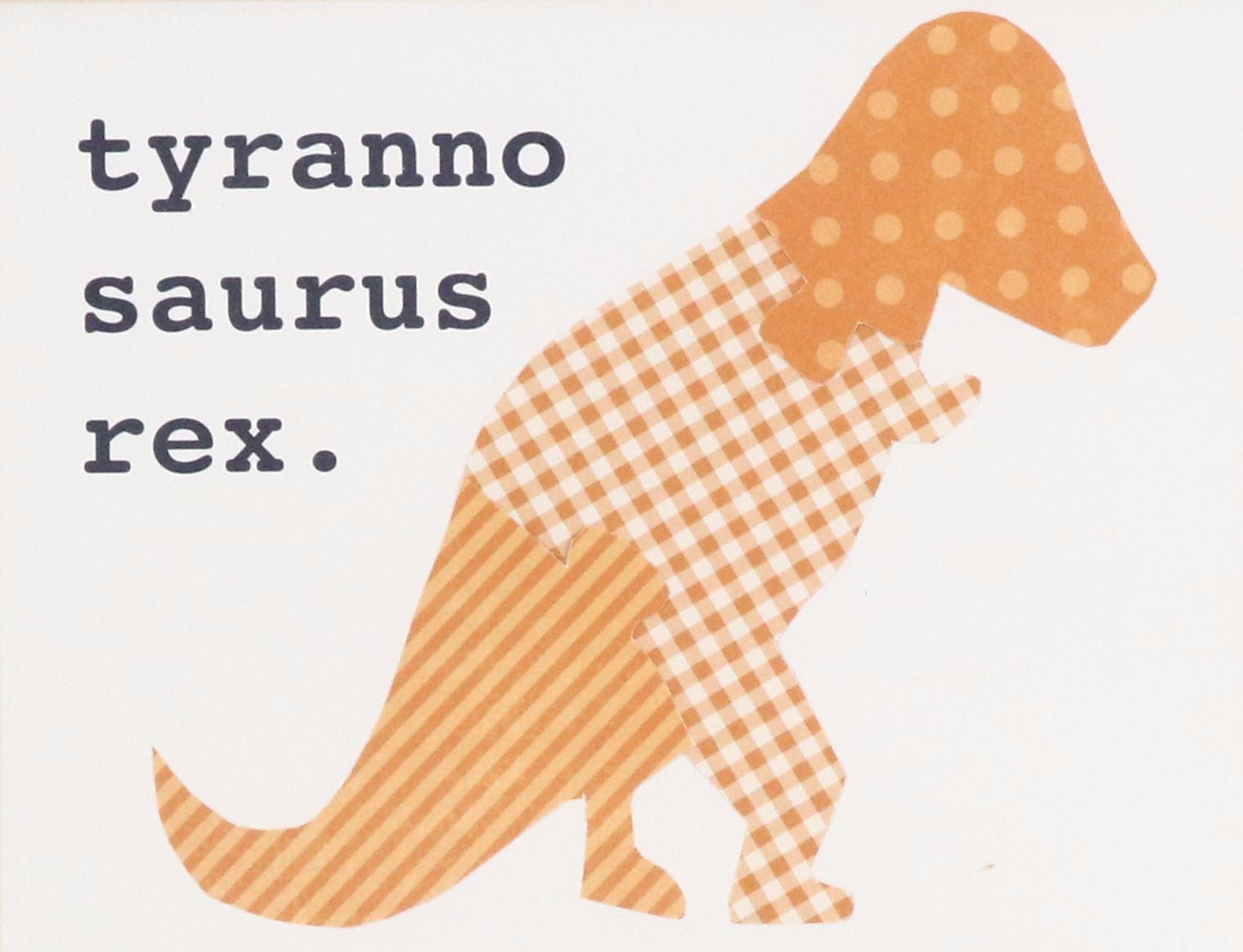 Collage Style Dinosaur Framed Prints