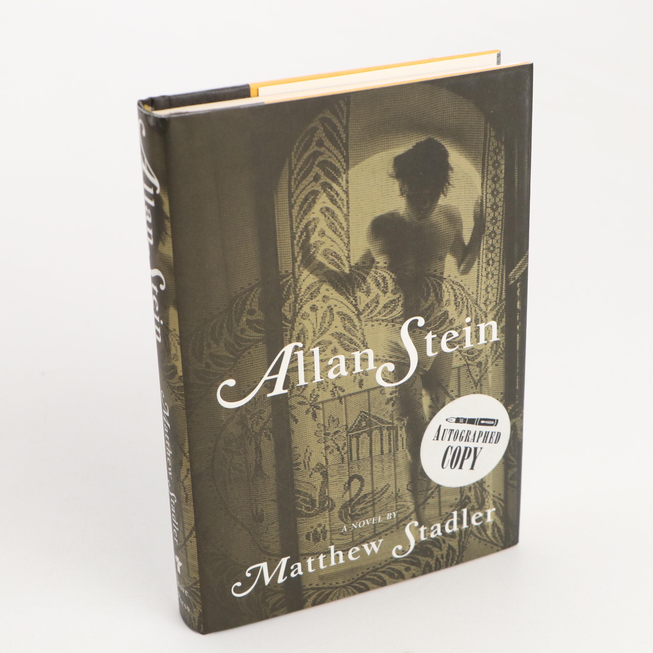 Signed First Edition "Allan Stein" by Matthew Stadler and More Books
