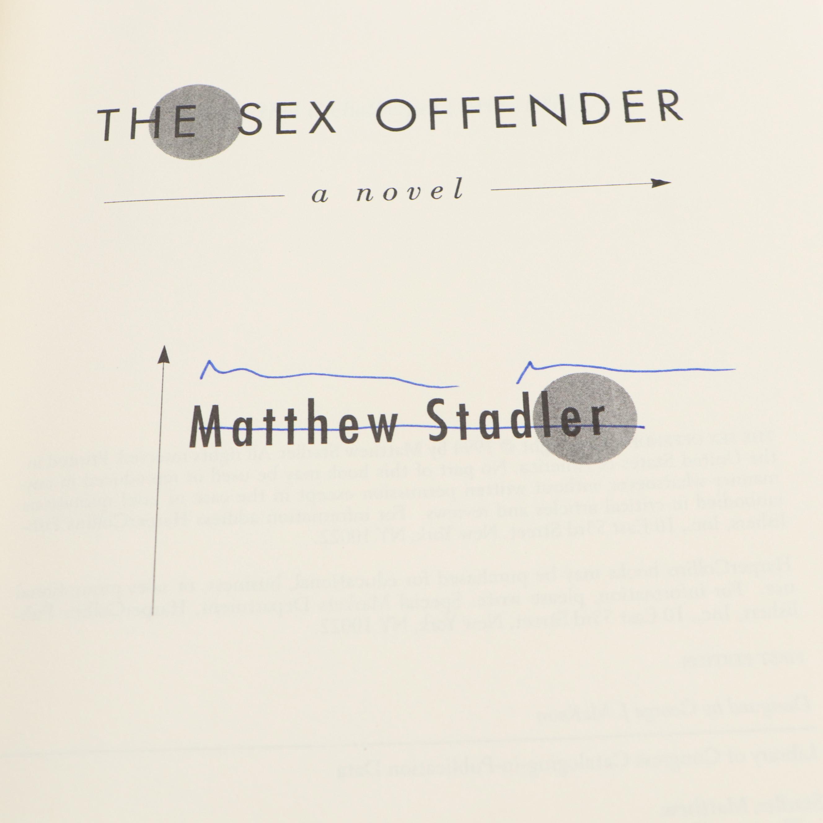 Signed First Edition "Allan Stein" by Matthew Stadler and More Books