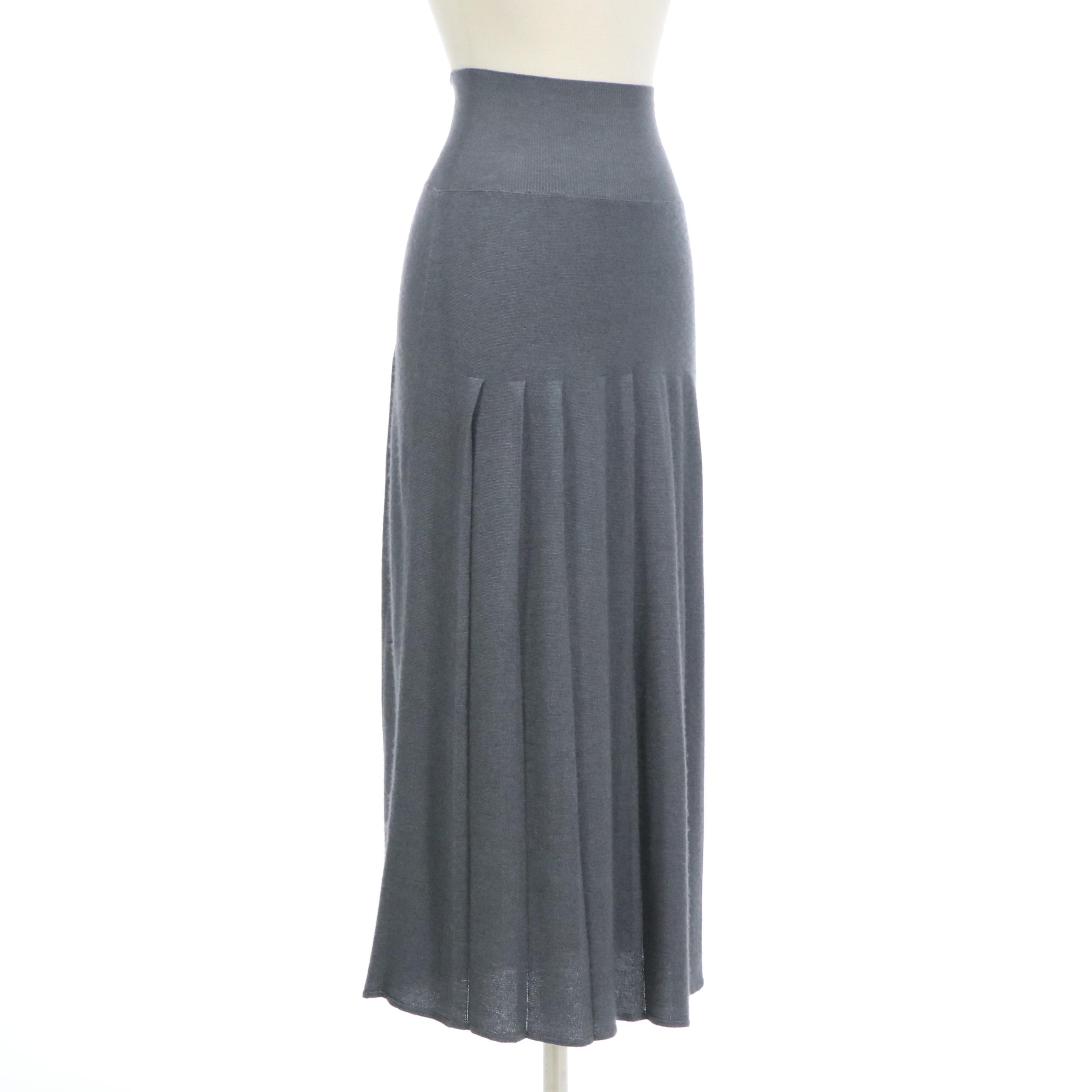 Prada Knit Pleated Skirt Set