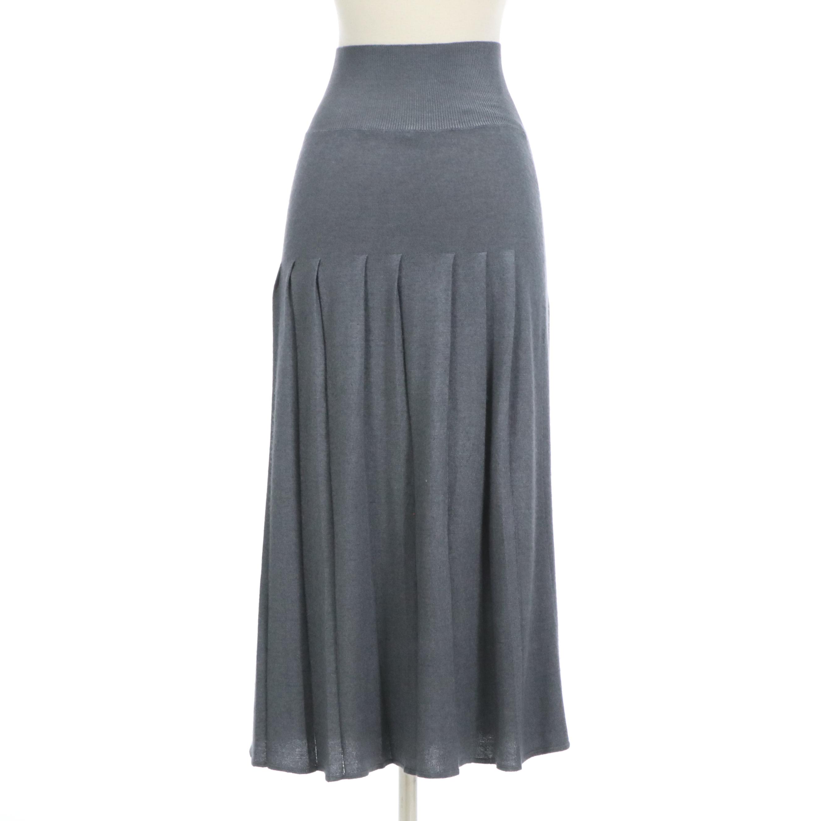 Prada Knit Pleated Skirt Set