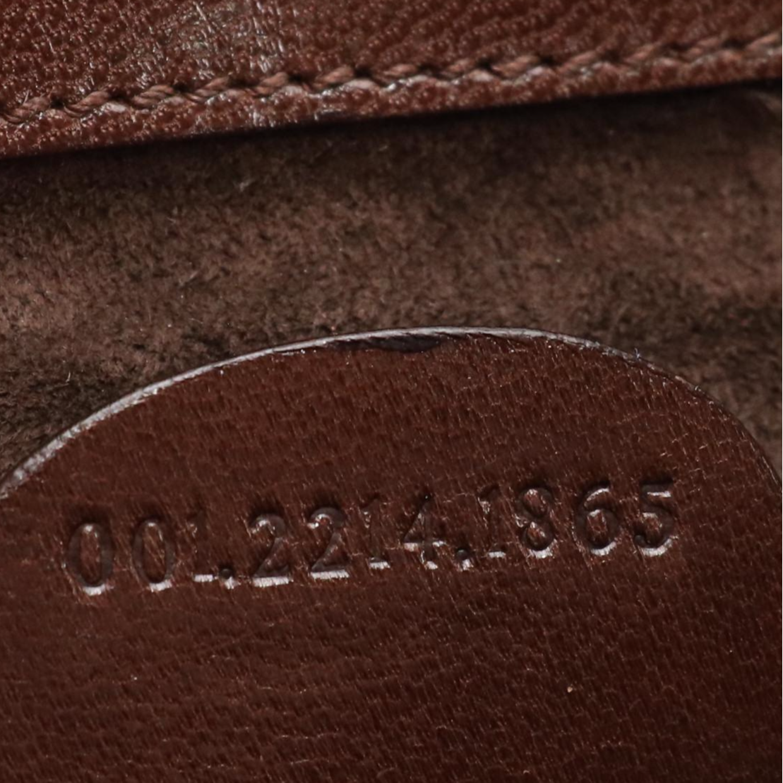 Gucci Full Flap G Closure Shoulder Bag in Dark Brown Leather