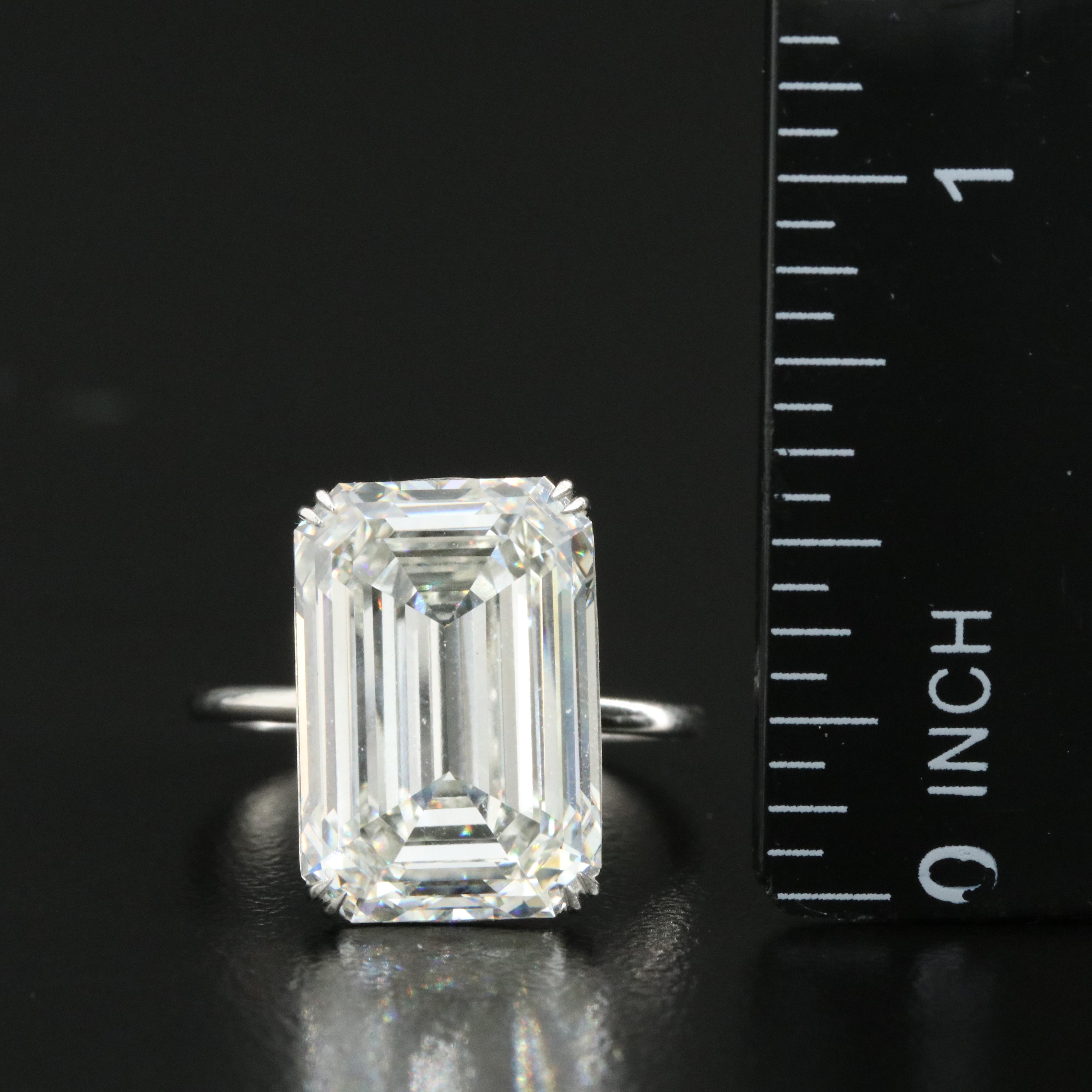 Platinum 11.04 CT Lab Grown Diamond Solitaire Ring with IGI Report