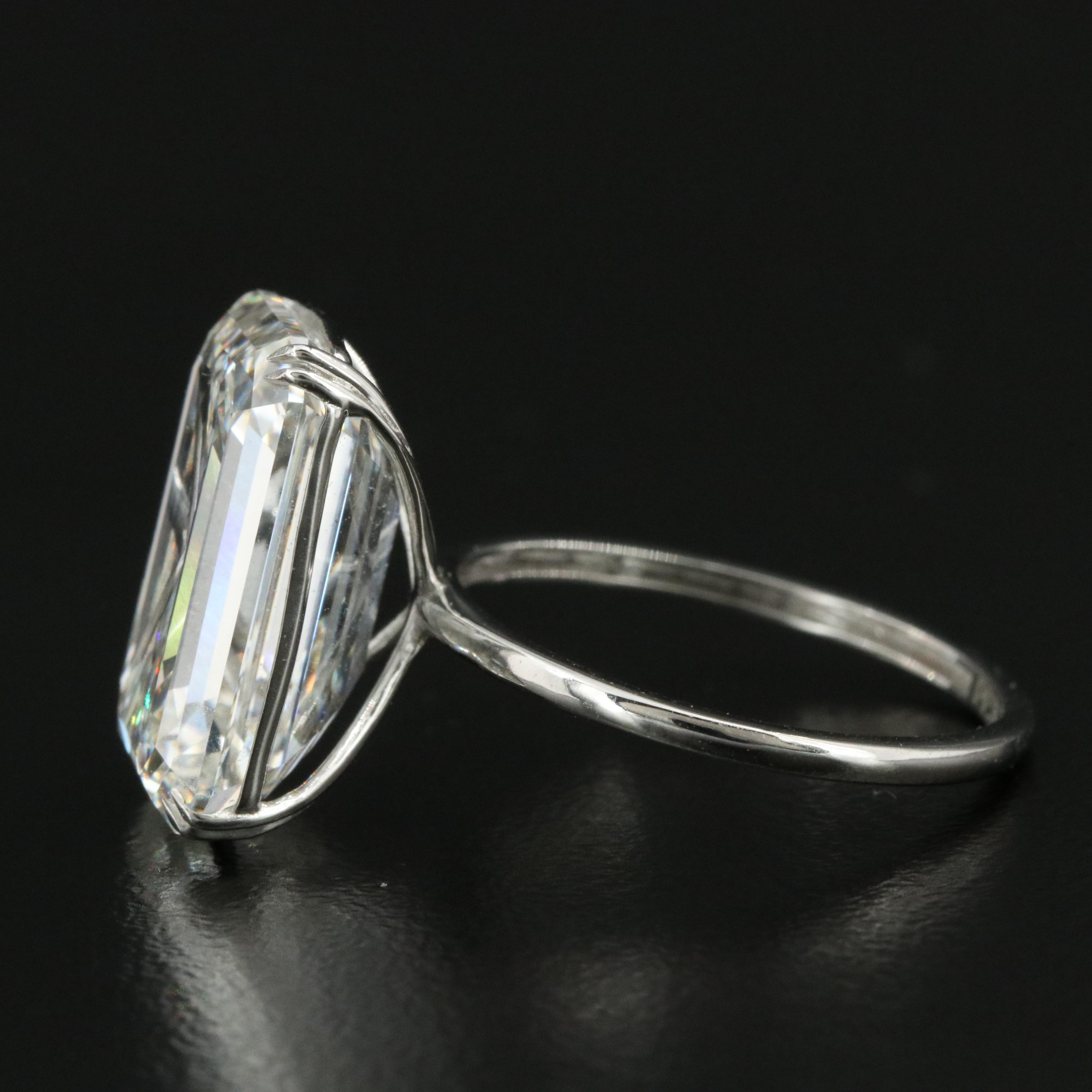 Platinum 11.04 CT Lab Grown Diamond Solitaire Ring with IGI Report